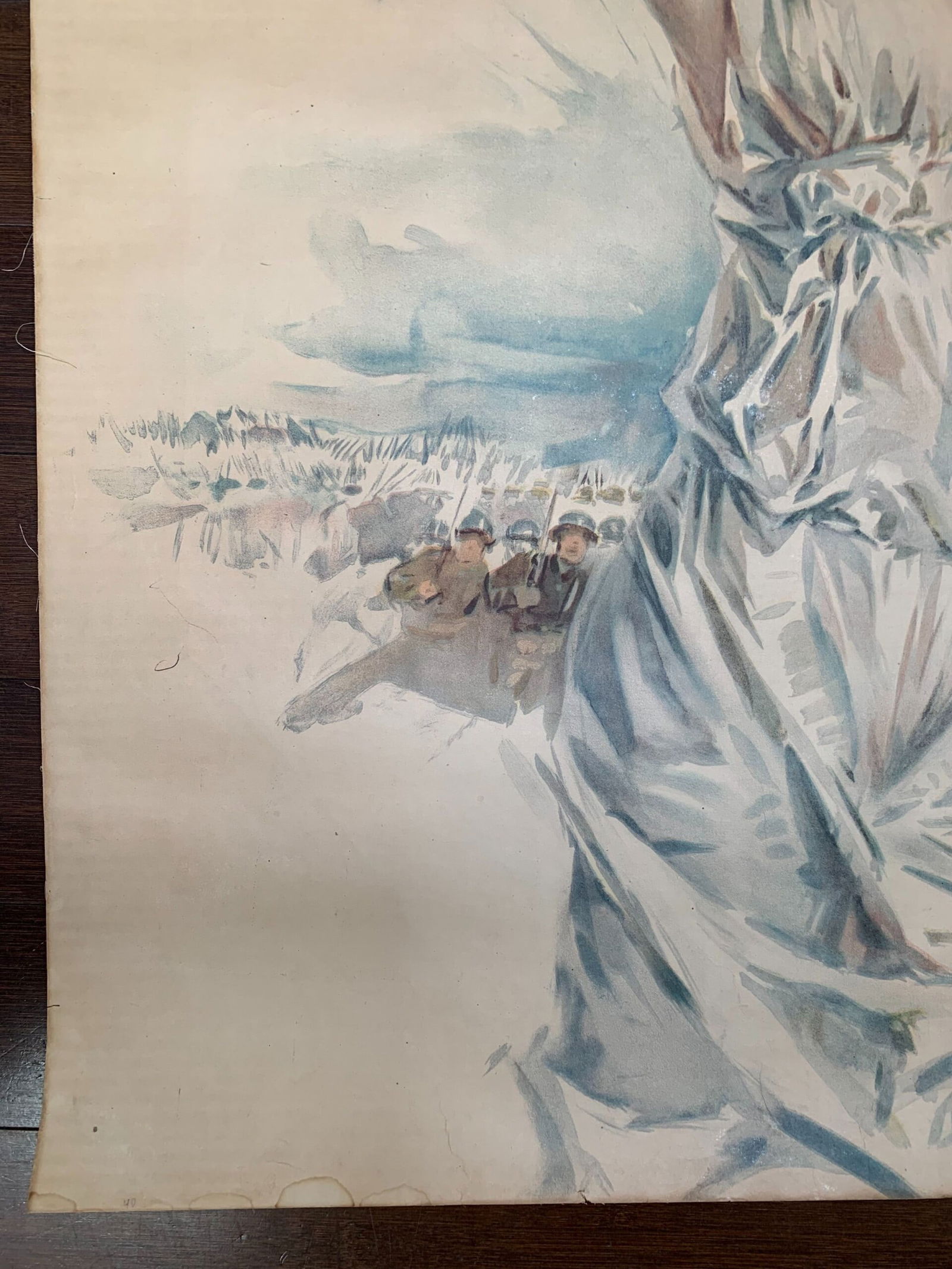 Fight or Buy Bonds - Art by Christy (1917) 29.75 x 39 US WWI Poster - 6