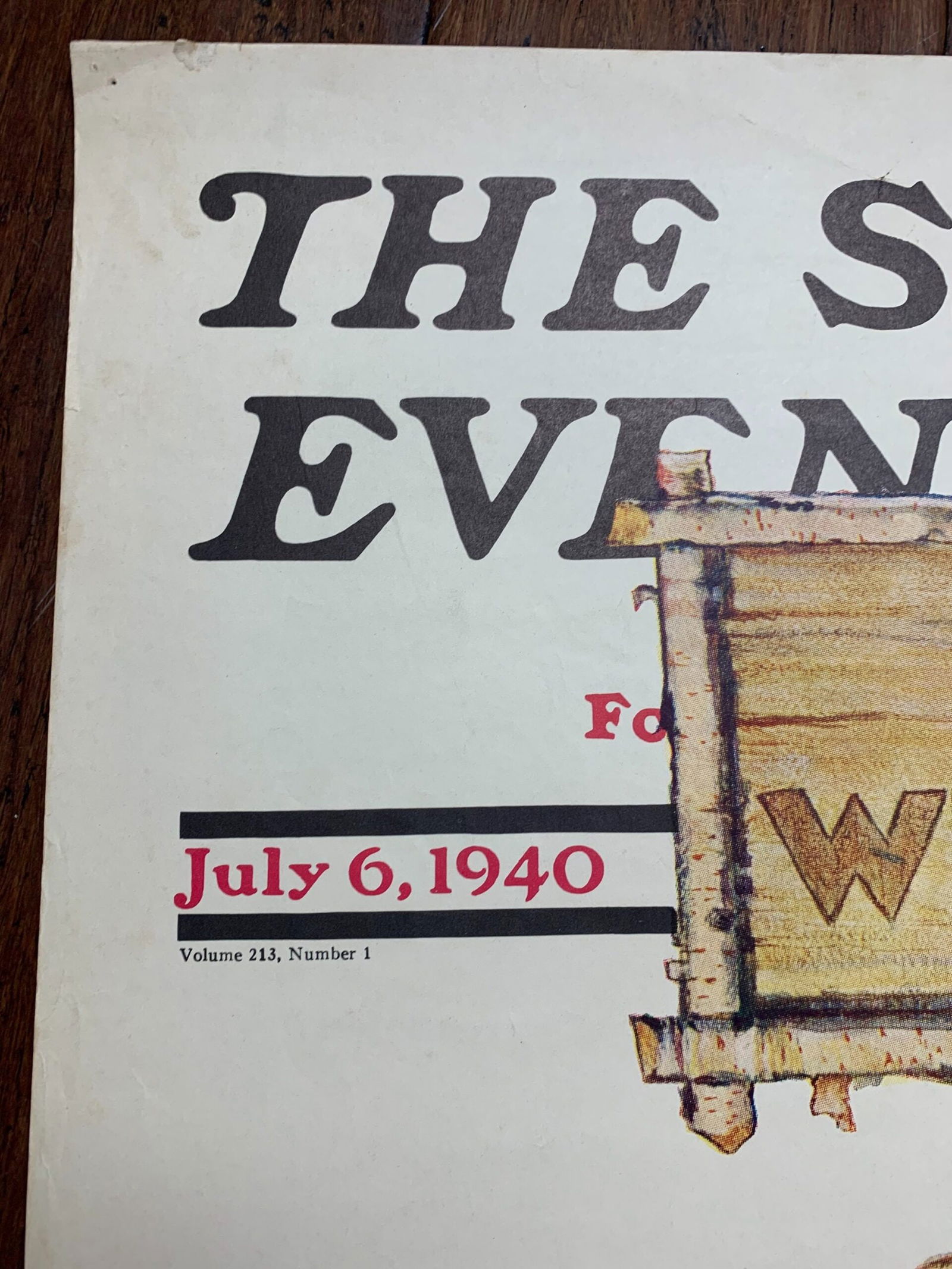 22x28 1942 Newstand Poster Saturday Evening Post - Art By Rudy Arnold soldier Looking Through - 2