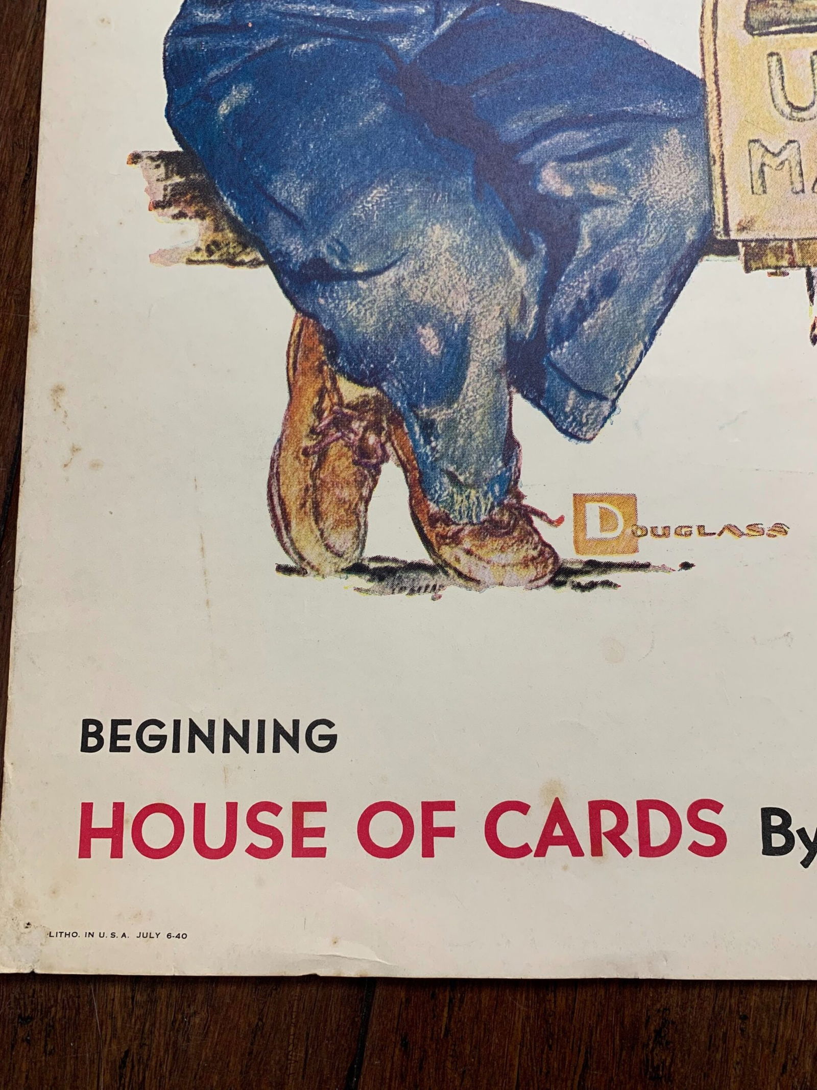 22x28 1942 Newstand Poster Saturday Evening Post - Art By Rudy Arnold soldier Looking Through - 3