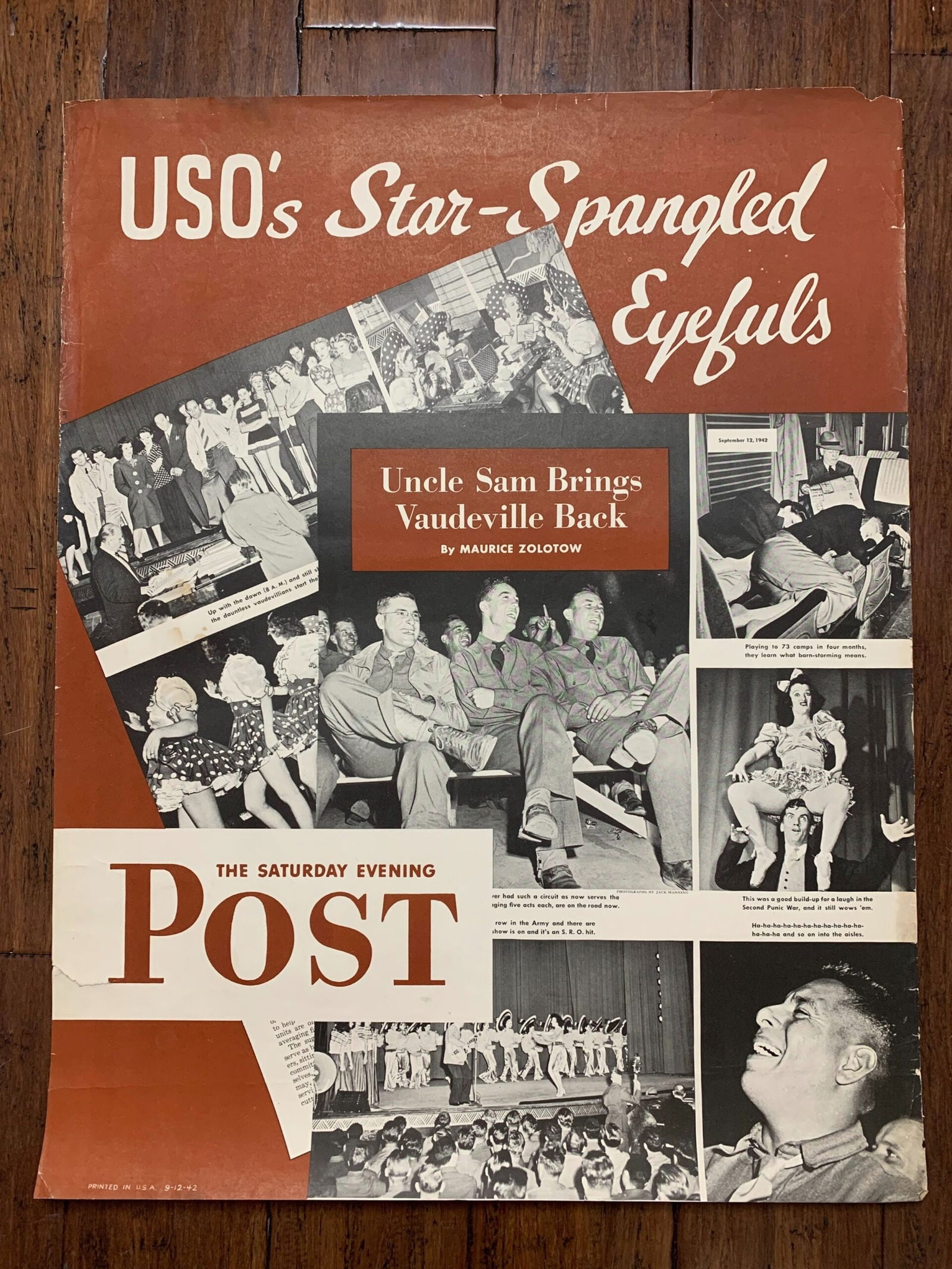 22x28 1942 Newstand Poster Saturday Evening Post - Art By Maurice Zolotow star Spangled Eyefuls (1 of 4)