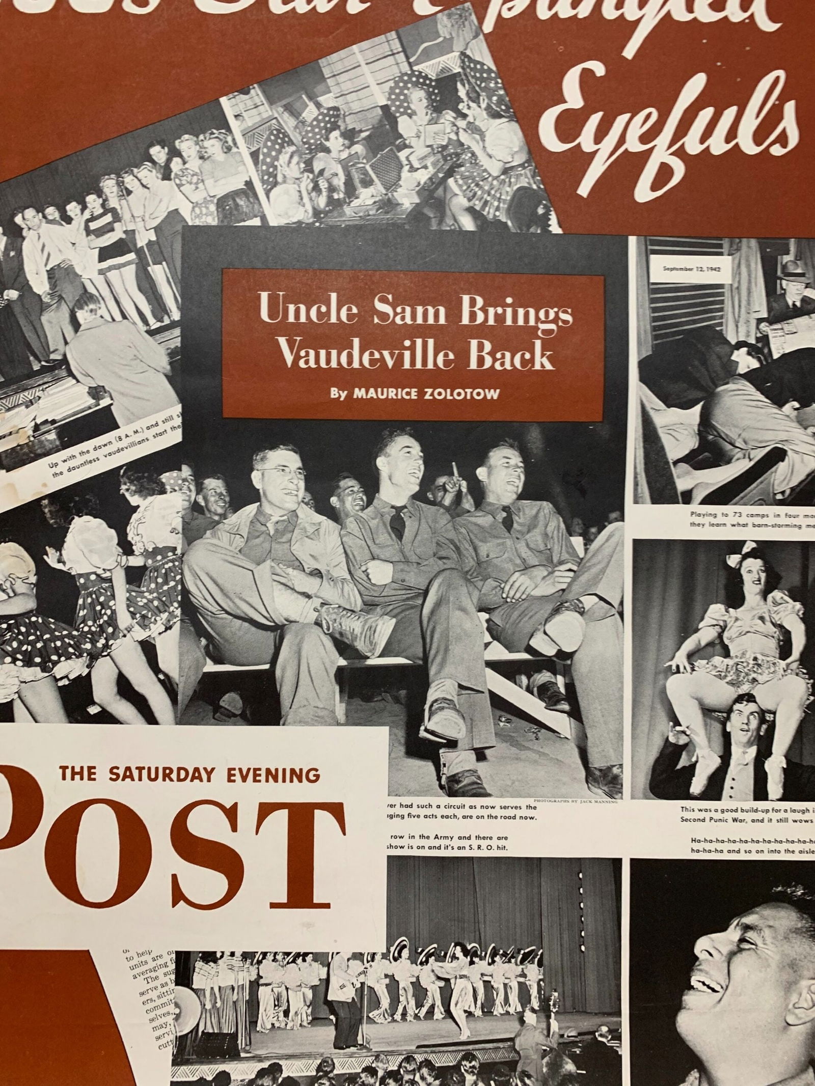 22x28 1942 Newstand Poster Saturday Evening Post - Art By Maurice Zolotow star Spangled Eyefuls - 4