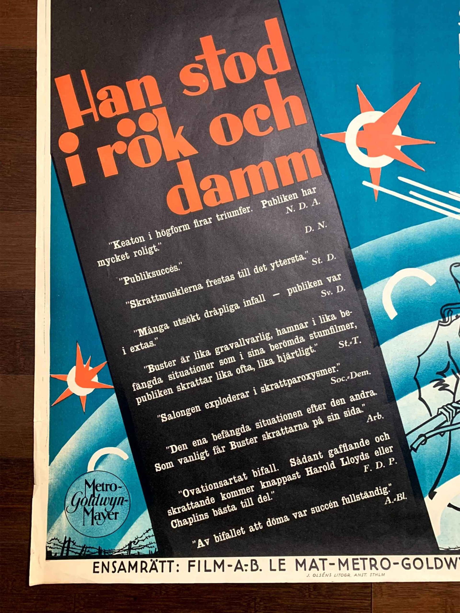 Doughboys - Buster Keaton (1930) Swedish One Sheet Movie Poster - 4