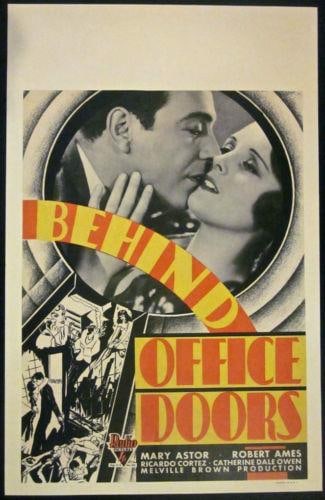 Behind Office Doors - (1931) Window Card Poster- Mary Astor Art!: Title: Behind Office Doors - (1931) Window Card Poster- Mary Astor Art! Description: Behind Office Doors - (1931) Window Card Poster- Mary Astor Art!, Please refer to the attached photos to determine
