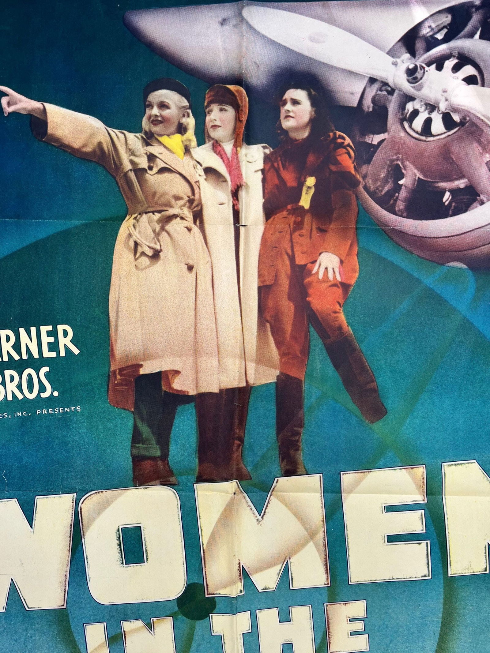 Women In The Wind (1939) 1 SH Poster Rare Kay Francis Women Aviation Airplane Tale! - 2