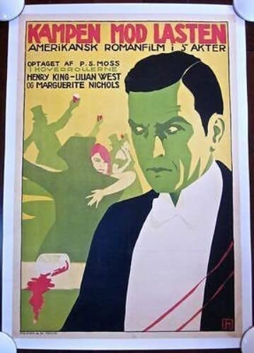 Power Of Evil (1916) Danish LB Poster - Rare Silent Playboy Melodrama! (1 of 1)