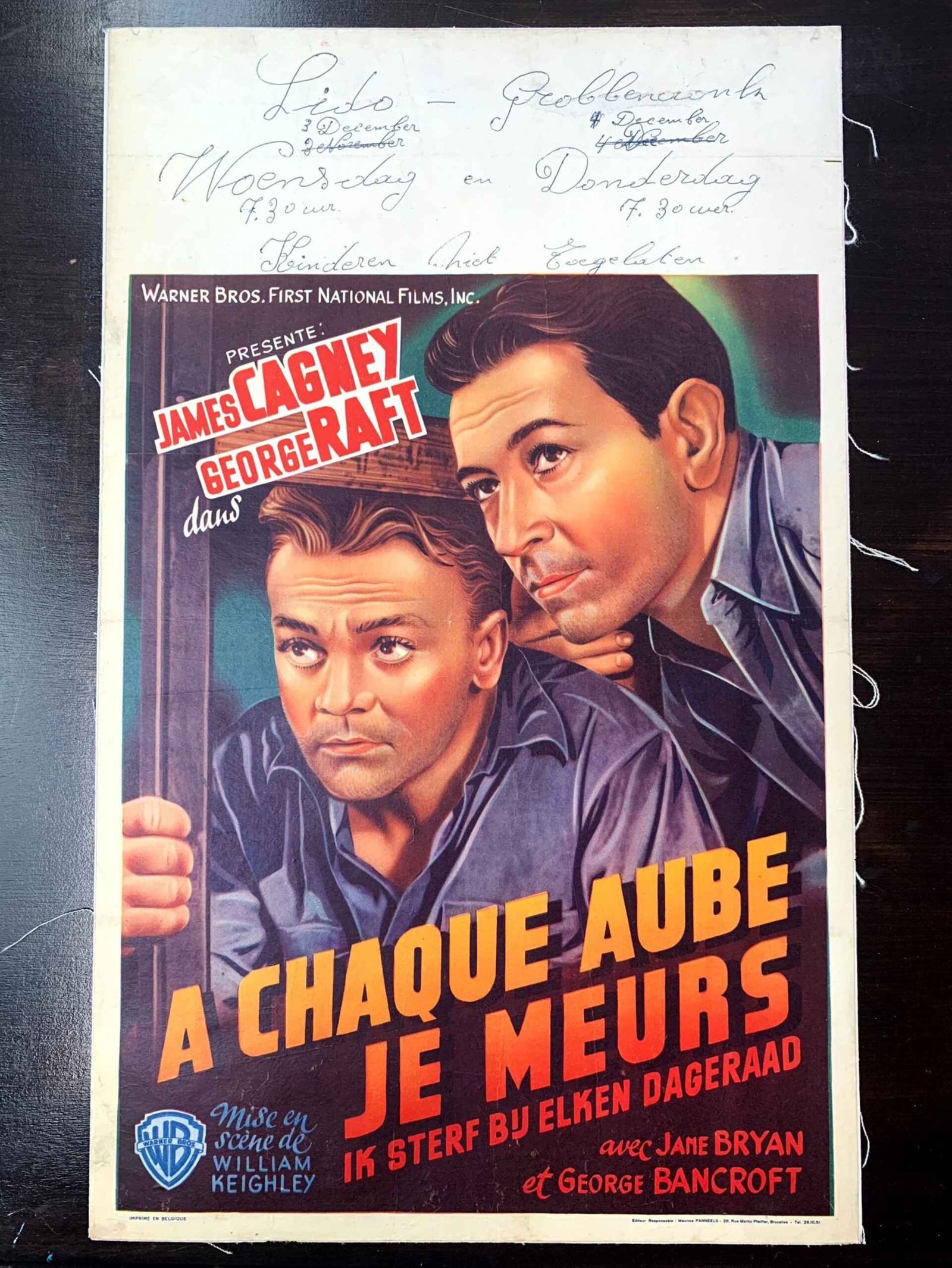 Each Dawn I Die - Cagney (1939) Belgian Movie Poster LB - 4