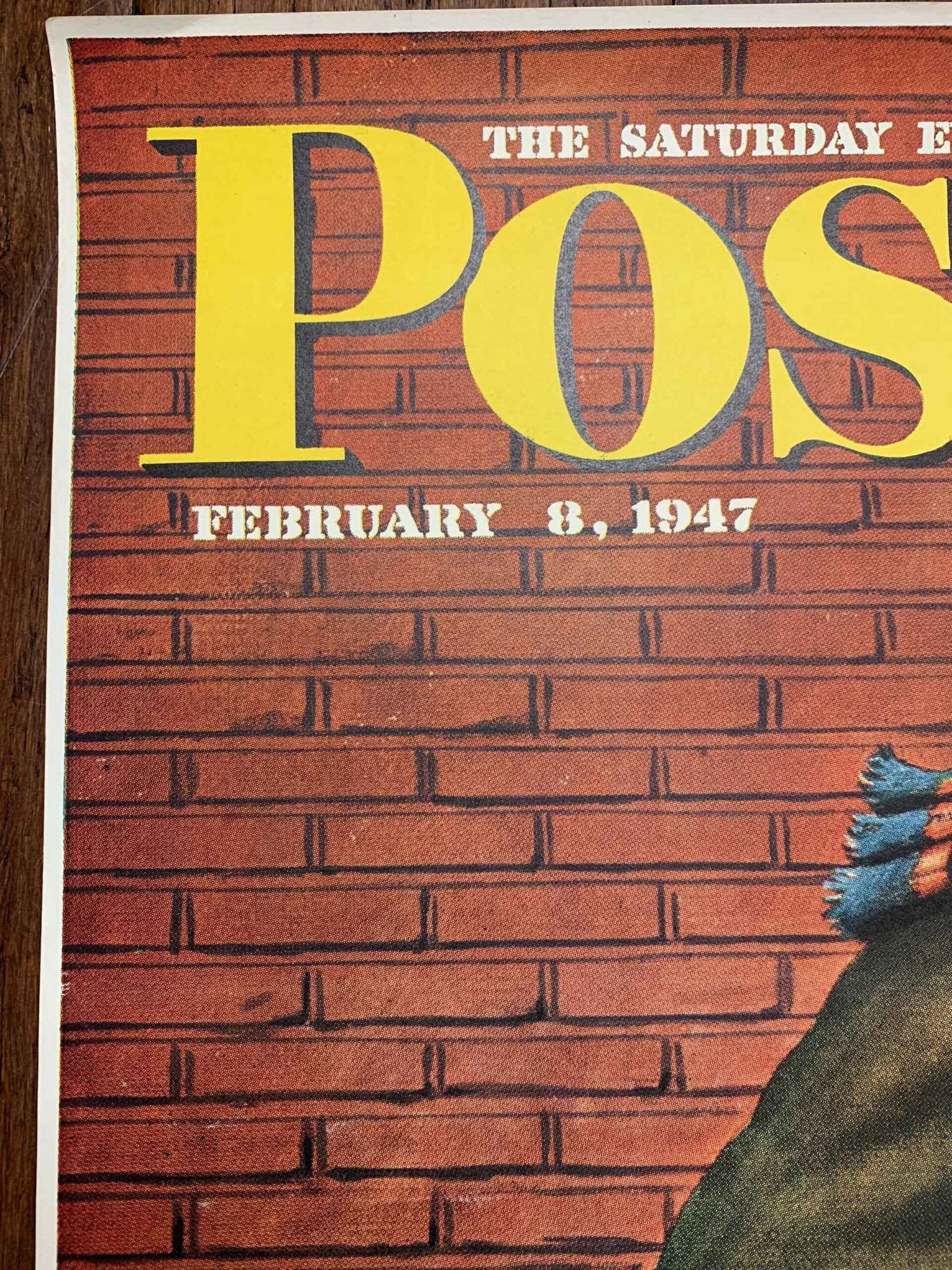 22x28 1947 Newstand Poster Saturday Evening Post - Art By Stevan Dohanos winter Ice Cream Cone - 2