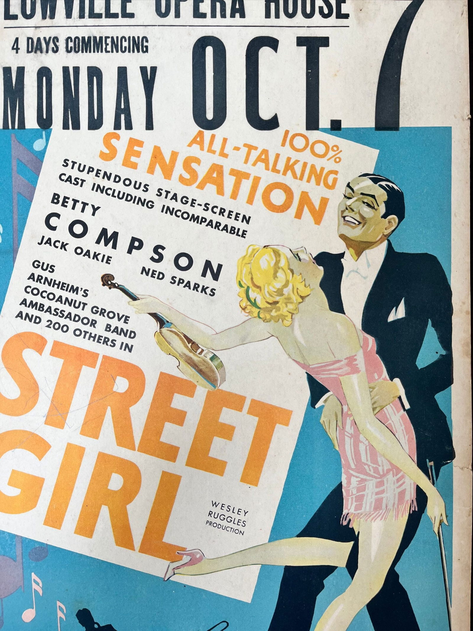 Street Girl - Betty Compson (1929) US Window Card Movie Poster - 3