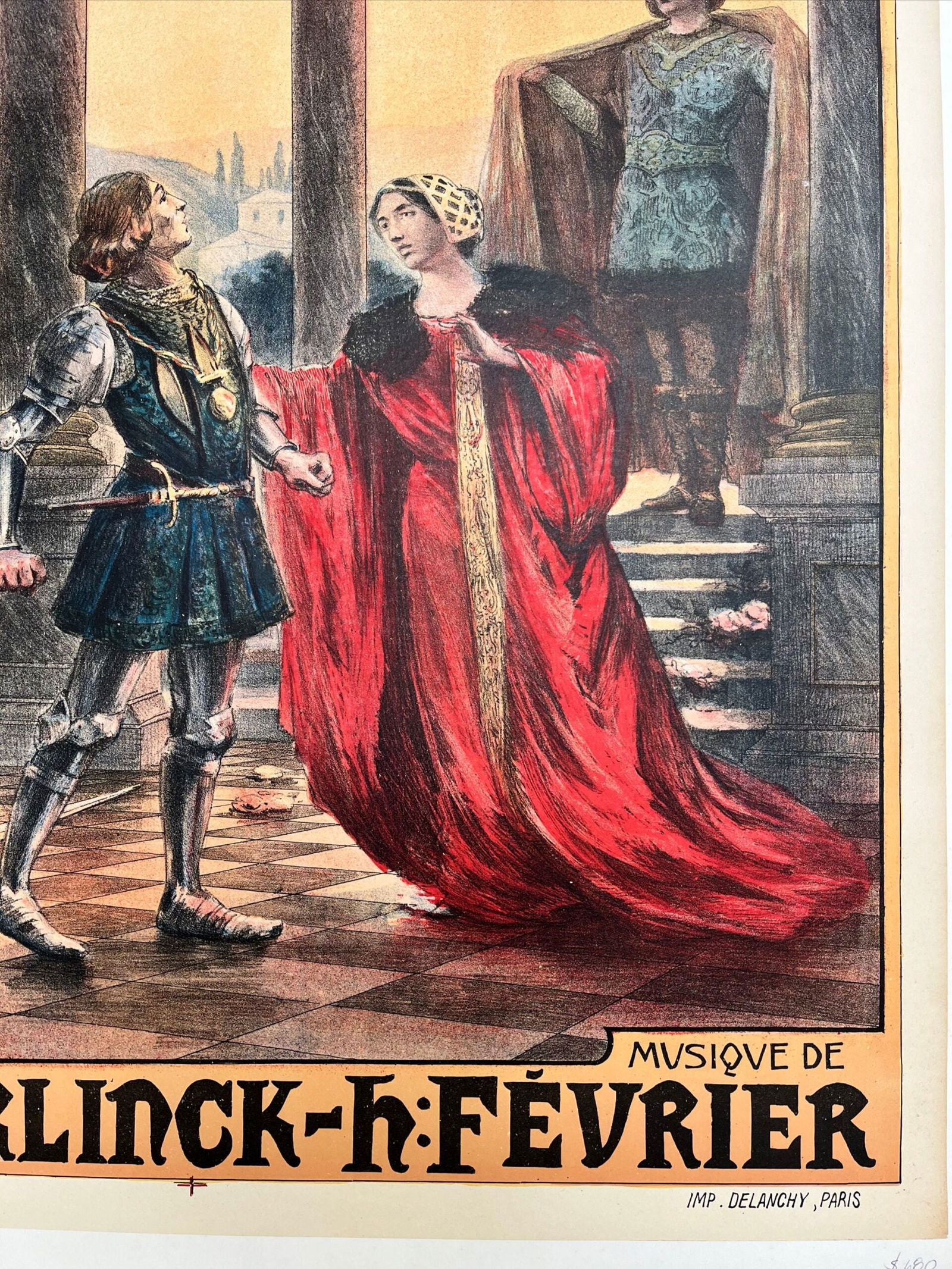 Monna Vanna Theater (1909) 25.5x35 French Opera Poster LB - 4