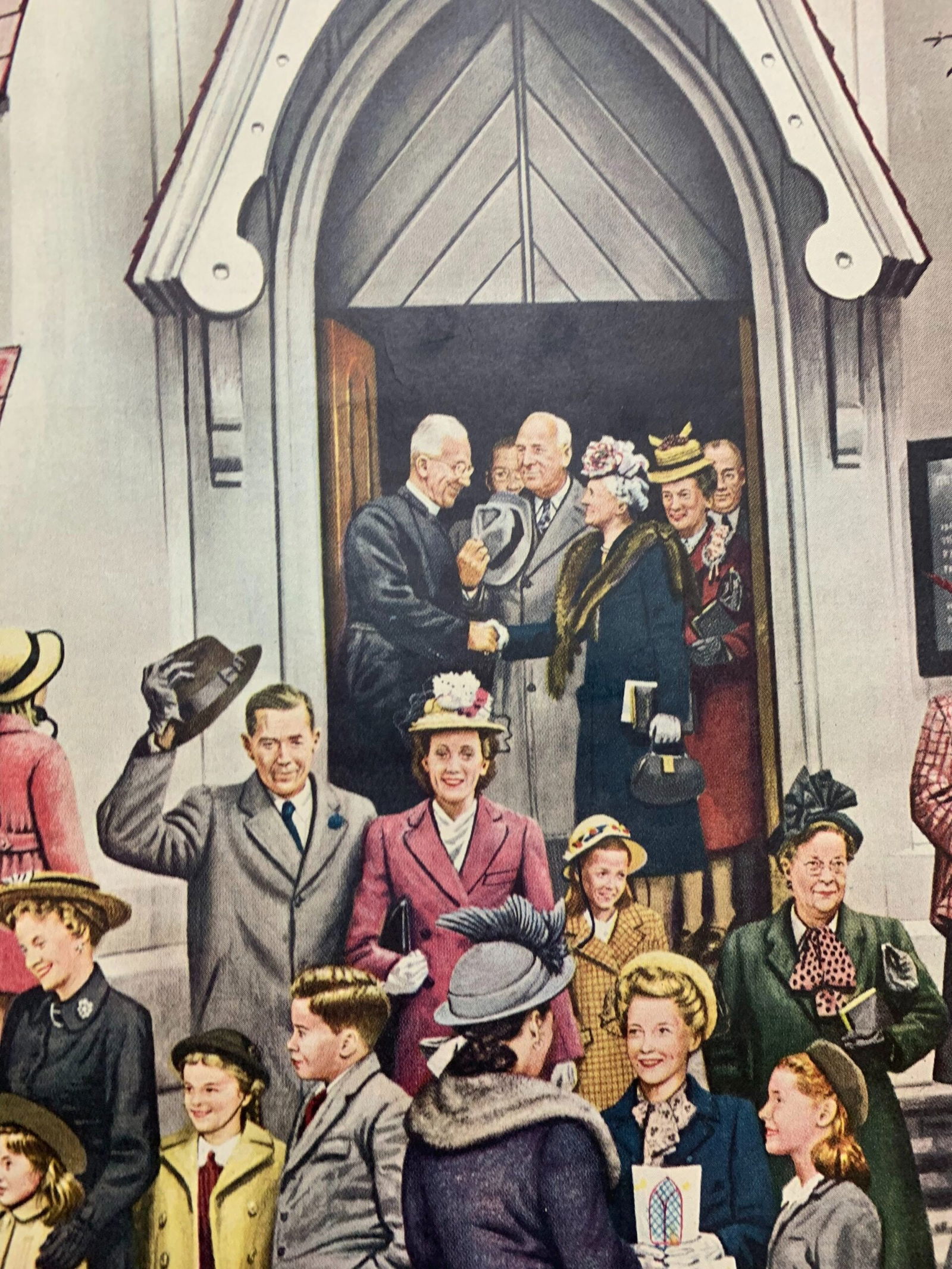 22x28 1949 Newstand Poster Saturday Evening Post - Art By Stevan Dohanos after Church - 4