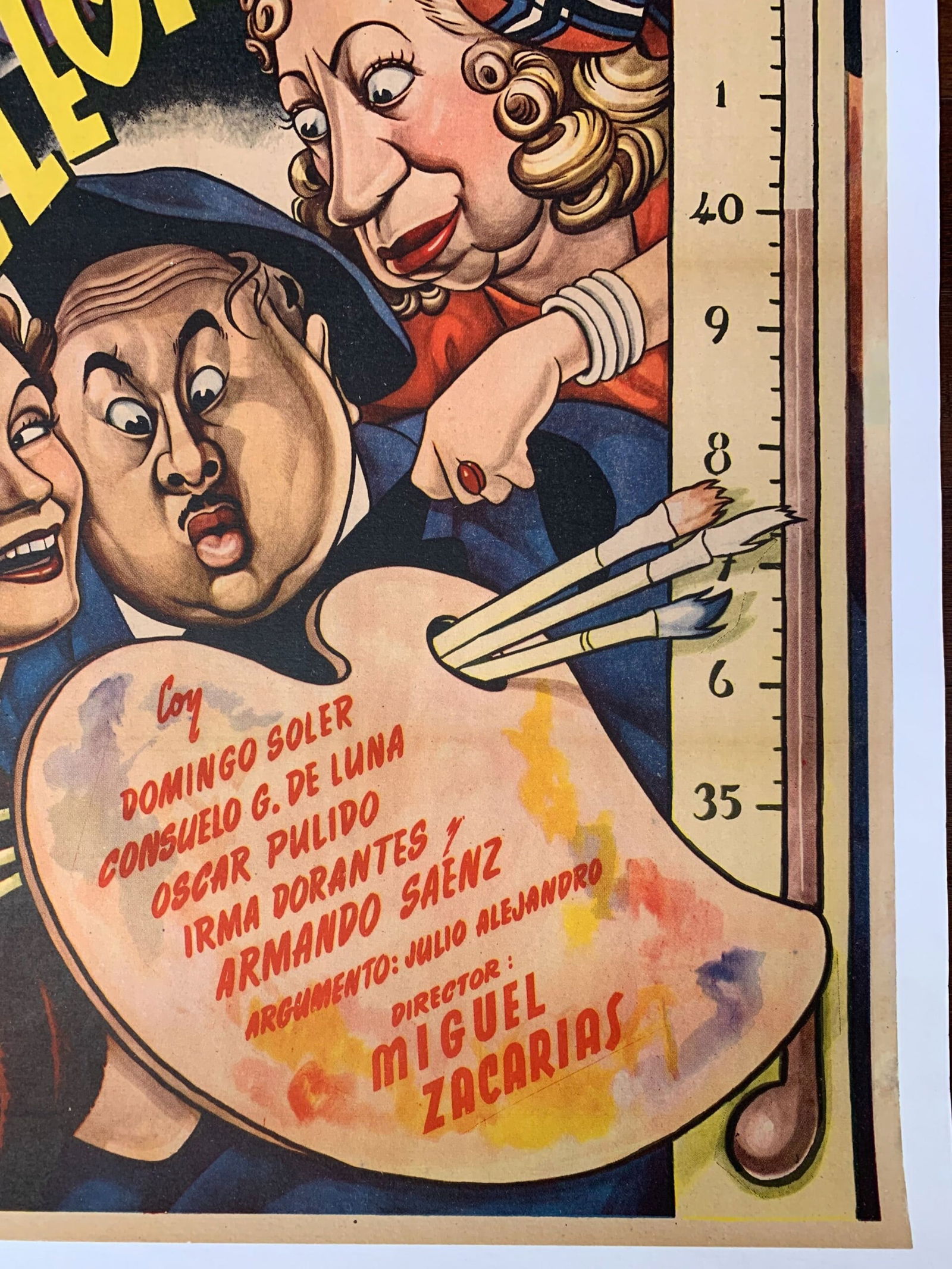 La Alegre Casada - Art by Cabral (1951) 27.25x36.75 Mexican Movie Poster LB - 5