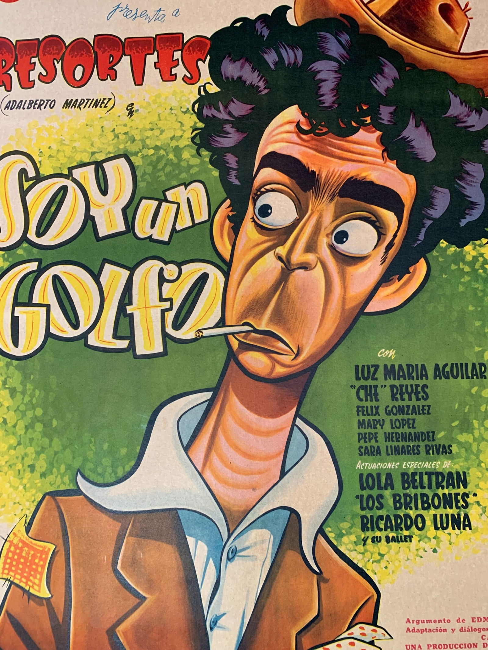 Soy un Golfo - Art by Cabral (1955) 27x37 Mexican Movie Poster LB - 6