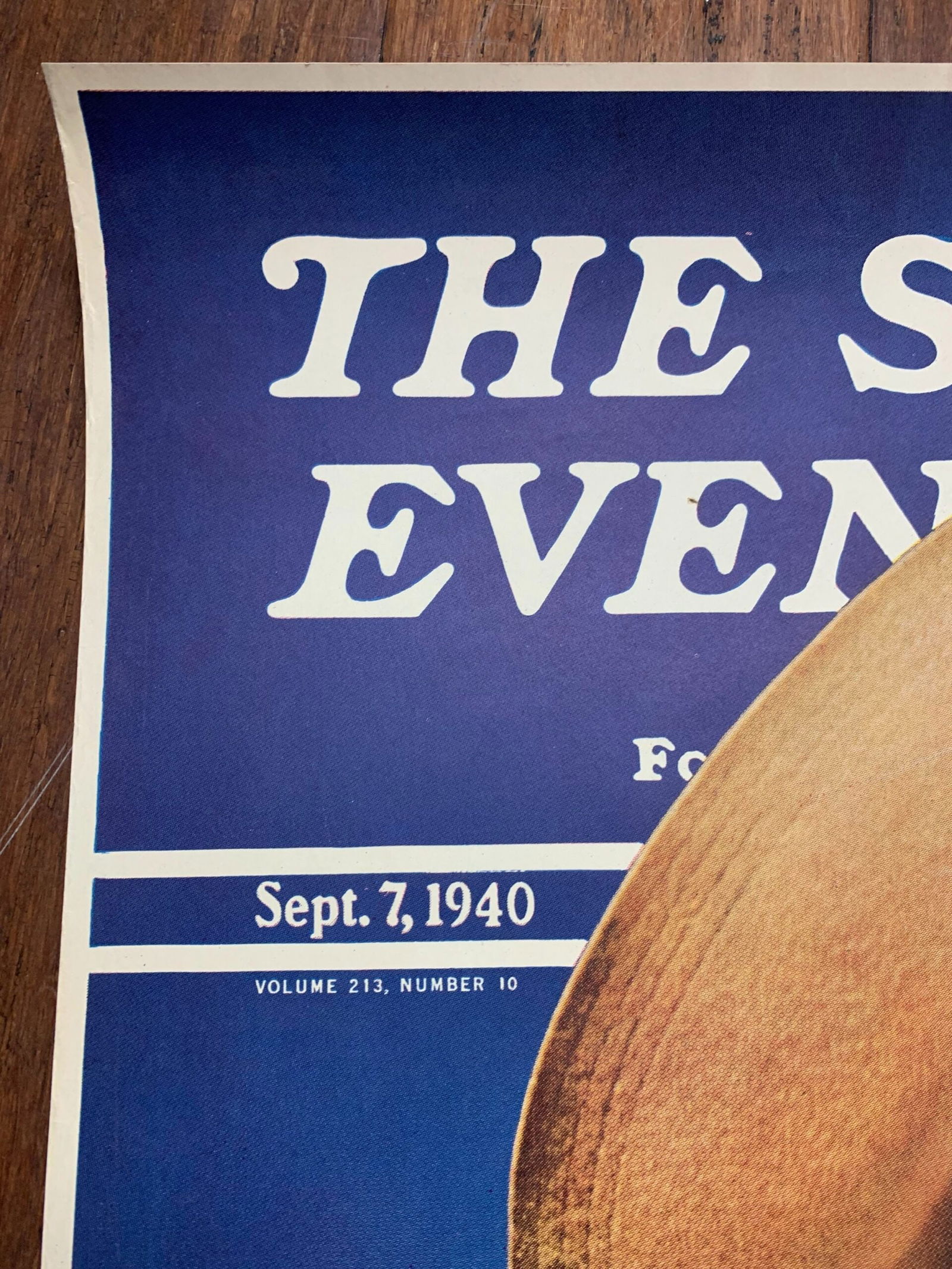 22x28 1940 Newstand Poster Saturday Evening Post - Art By Werner Stoy girl Eating An Apple - 2