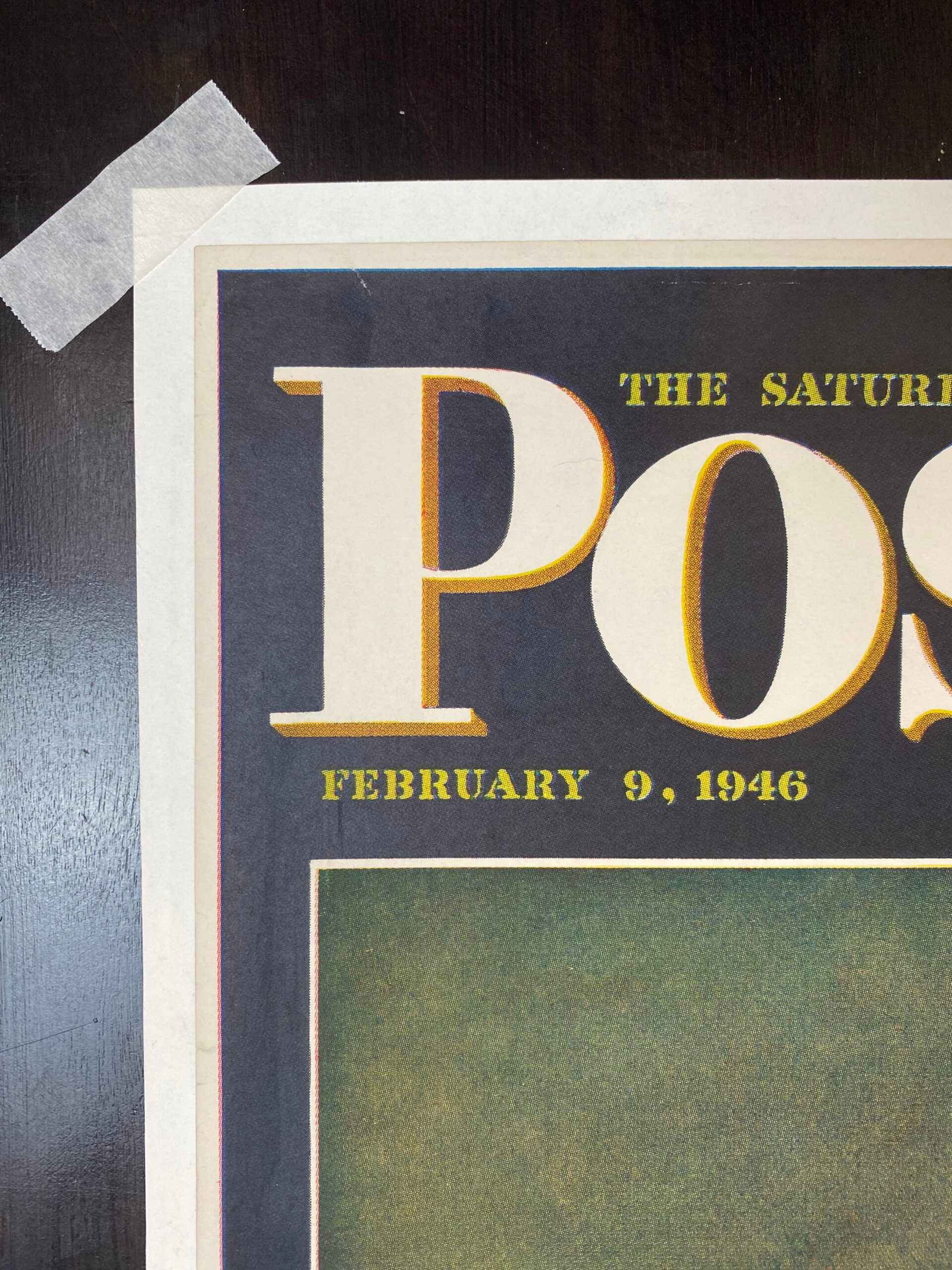 22x28 1946 Newstand Poster Saturday Evening Post - Art By Alexander Brook future Author LB - 5