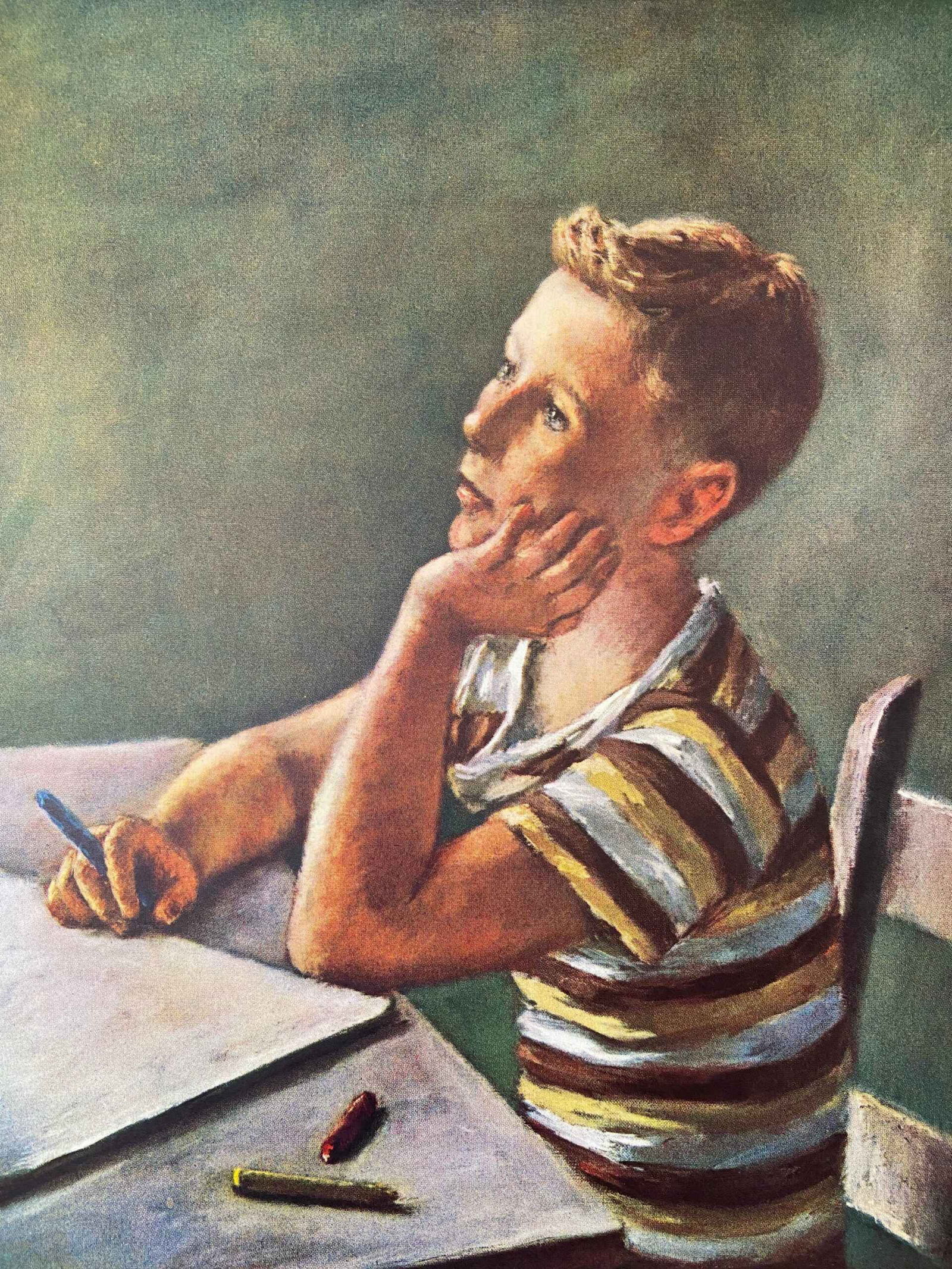 22x28 1946 Newstand Poster Saturday Evening Post - Art By Alexander Brook future Author LB - 6