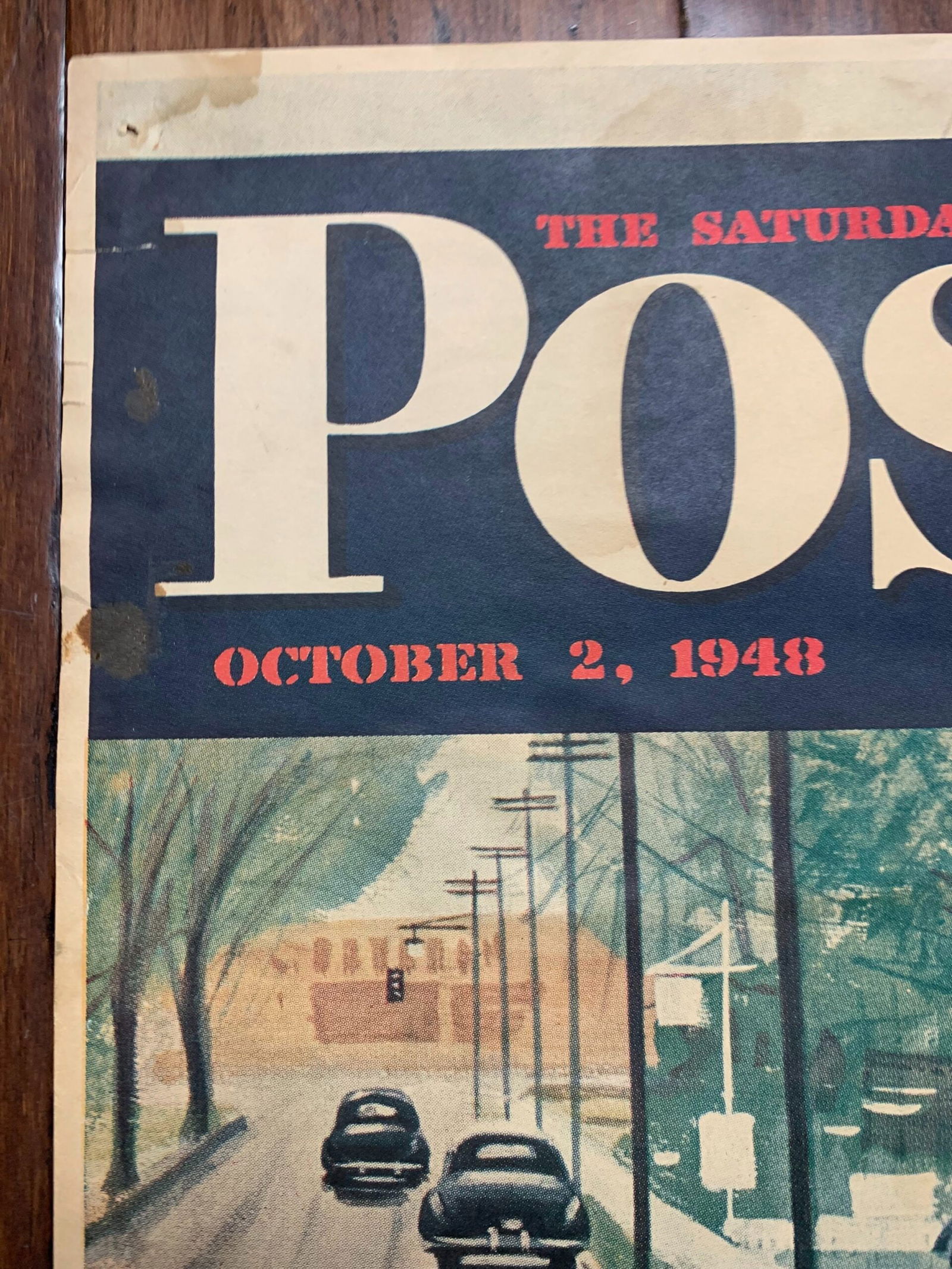 22x28 1948 Newstand Poster Saturday Evening Post - Art By Stevan Dohanos muddied By Dry Cleaning - 2