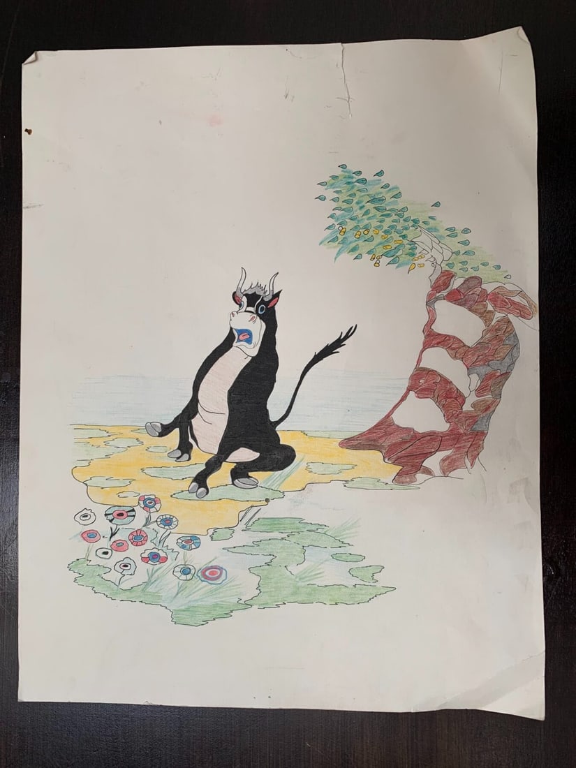 Disney Bundle (pinocchio, Donald, Bullfighter & Sir. Giles) (1950's) 9x12 Animation Artwork - 6