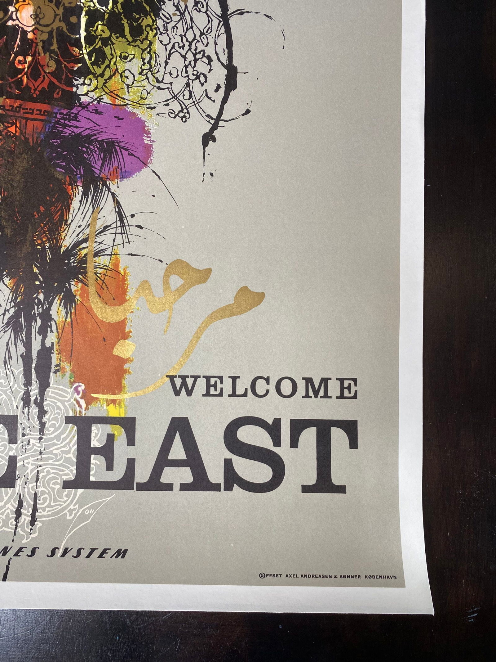 Sas Airlines - Middle East - Art By Nielsen (1960) 25x39.5 US Travel Poster LB - 3