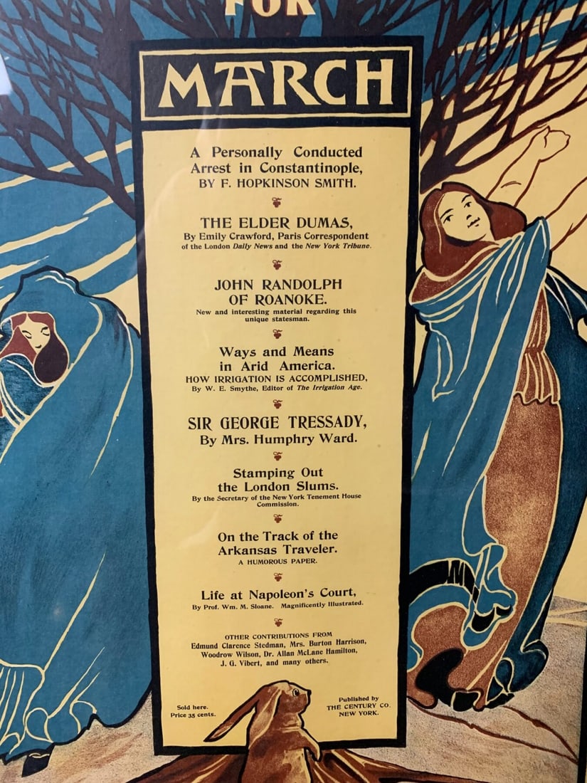 The Century March - Art By Elisha Brown Bird (1896) 14x21 US Advertising Poster - Framed - 2