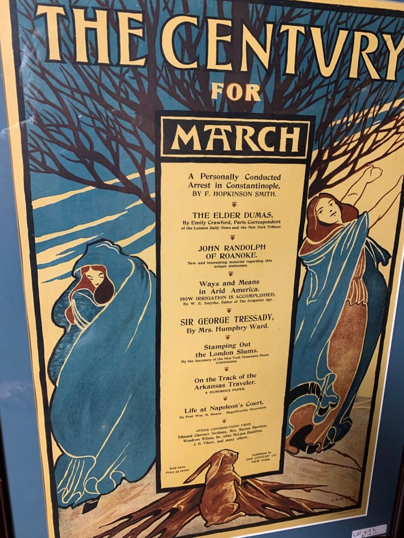 The Century March - Art By Elisha Brown Bird (1896) 14x21 US Advertising Poster - Framed - 4
