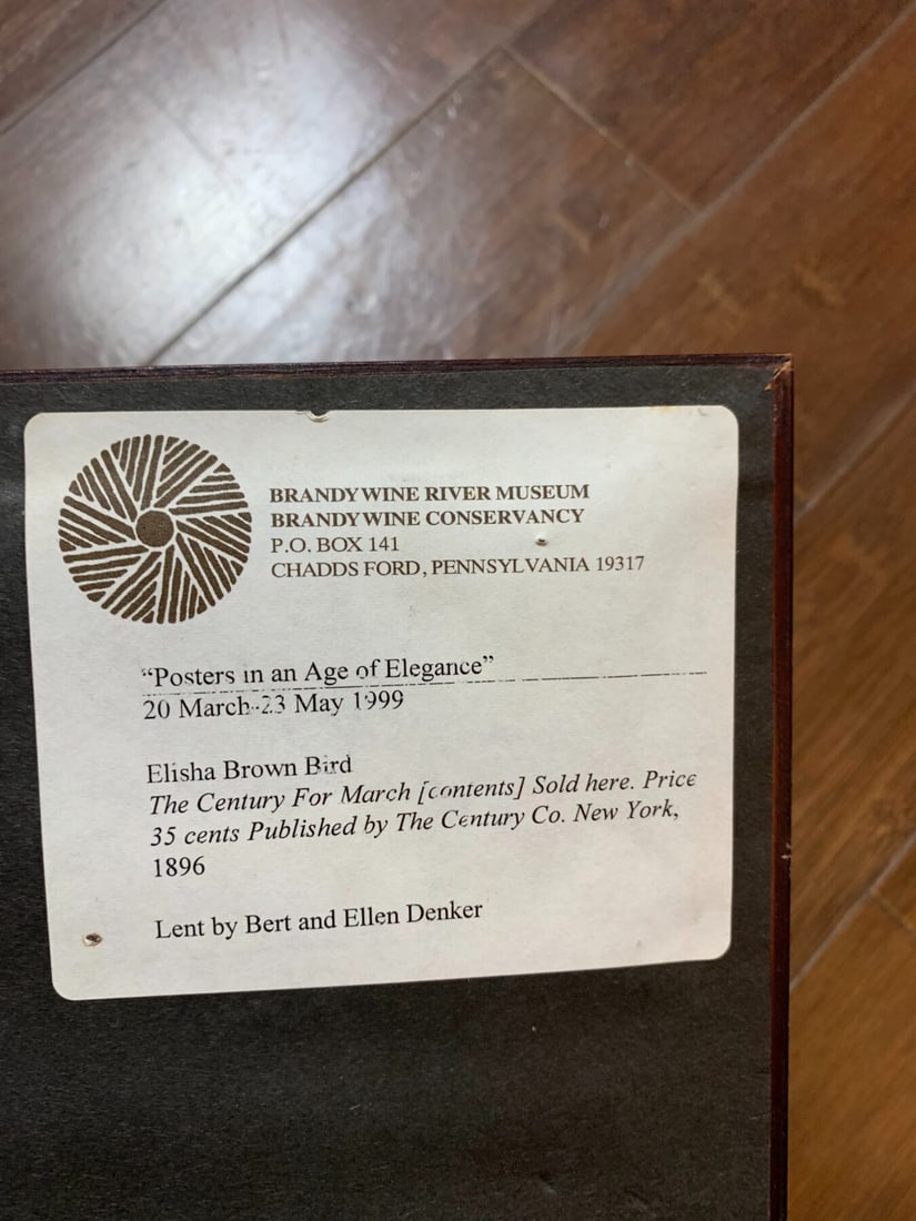 The Century March - Art By Elisha Brown Bird (1896) 14x21 US Advertising Poster - Framed - 5