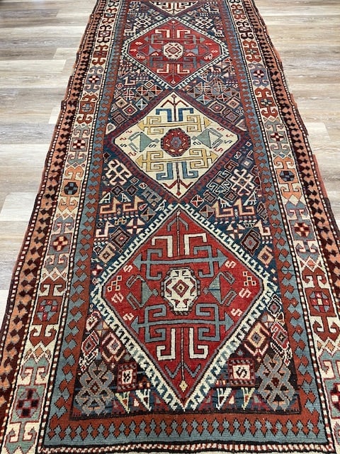 19th Century Kazak Caucasian runner - 3