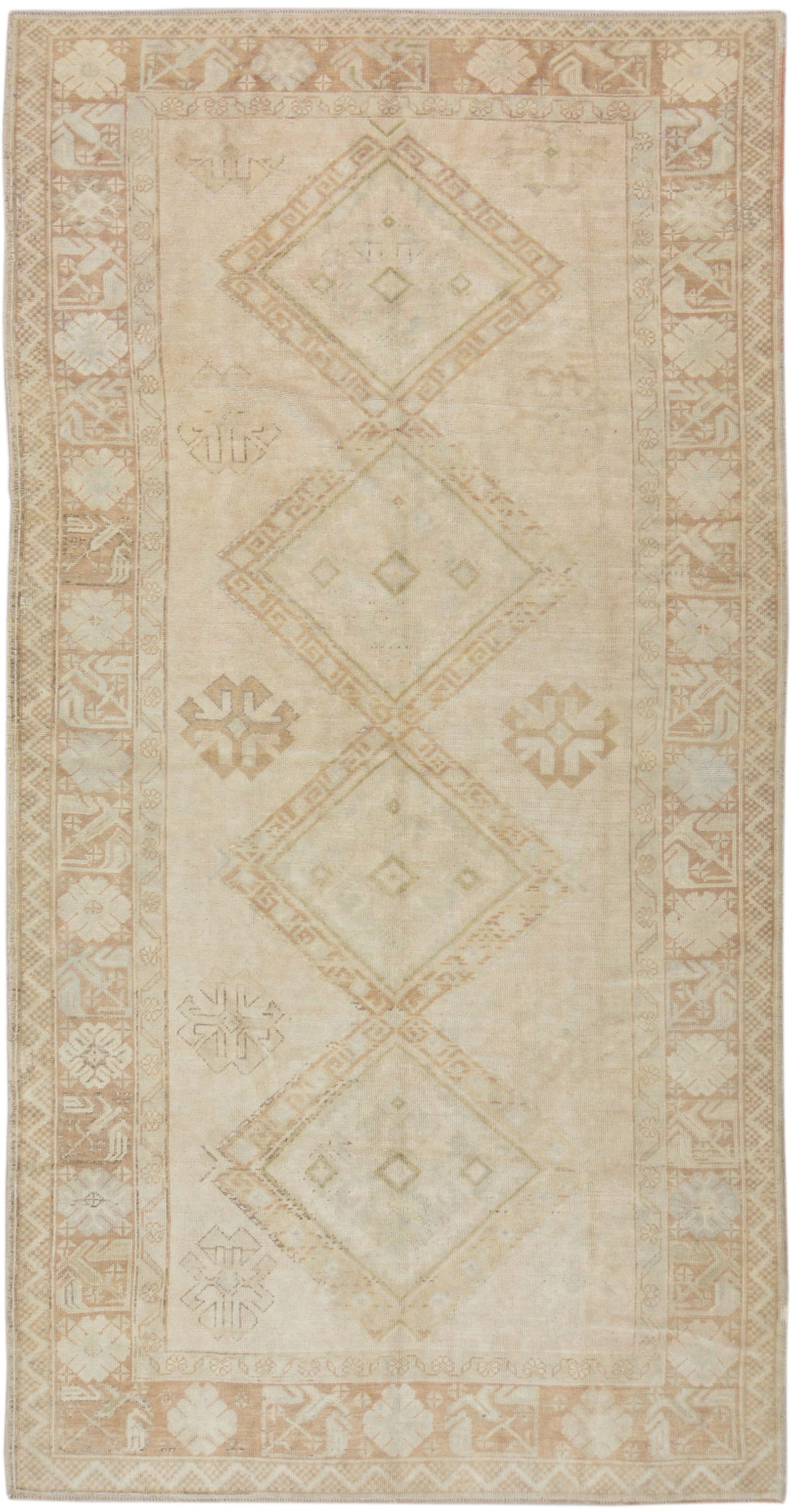 HAND KNOTTED WOOL OUSHAK RUG (1 of 6)