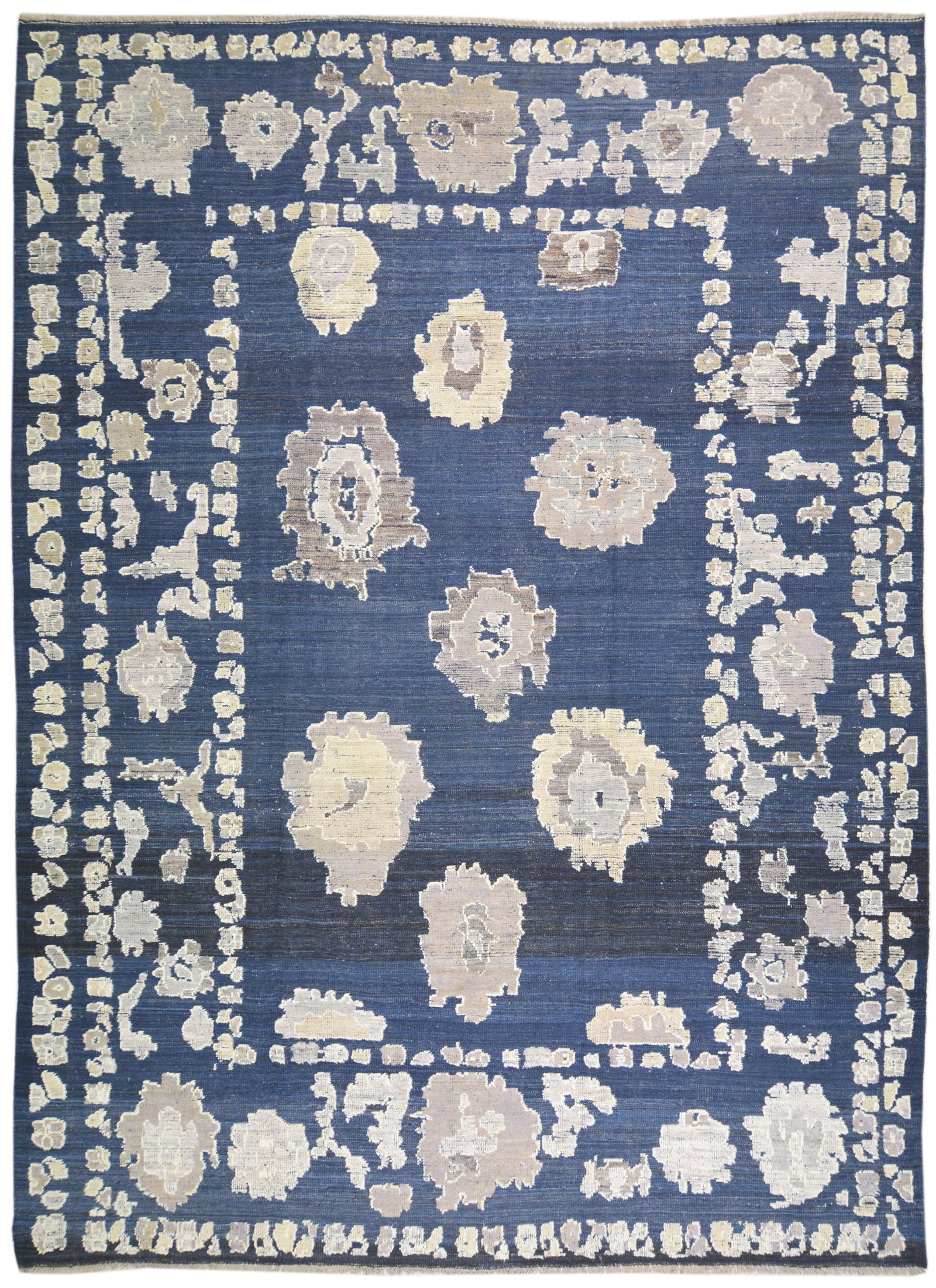 HAND KNOTTED WOOL OUSHAK RUG: Title:HAND KNOTTED WOOL OUSHAK RUG Dimensions:10'2X13'9 Age:NEW Origin:PAKISTANI Reserve: $5,250.00 Shipping: Domestic: Shipping rates are determined by destination International: Foreign s