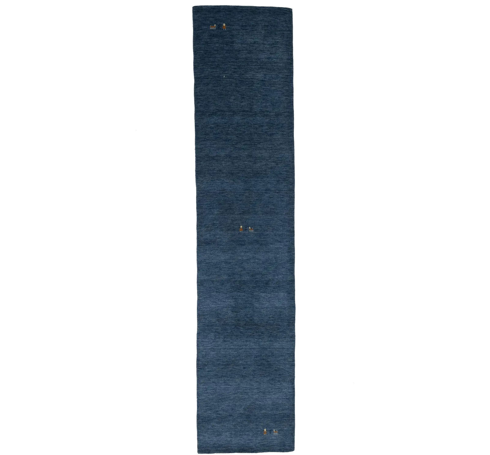 Steel Blue Tribal 3X12 Gabbeh Modern Runner Rug - 2