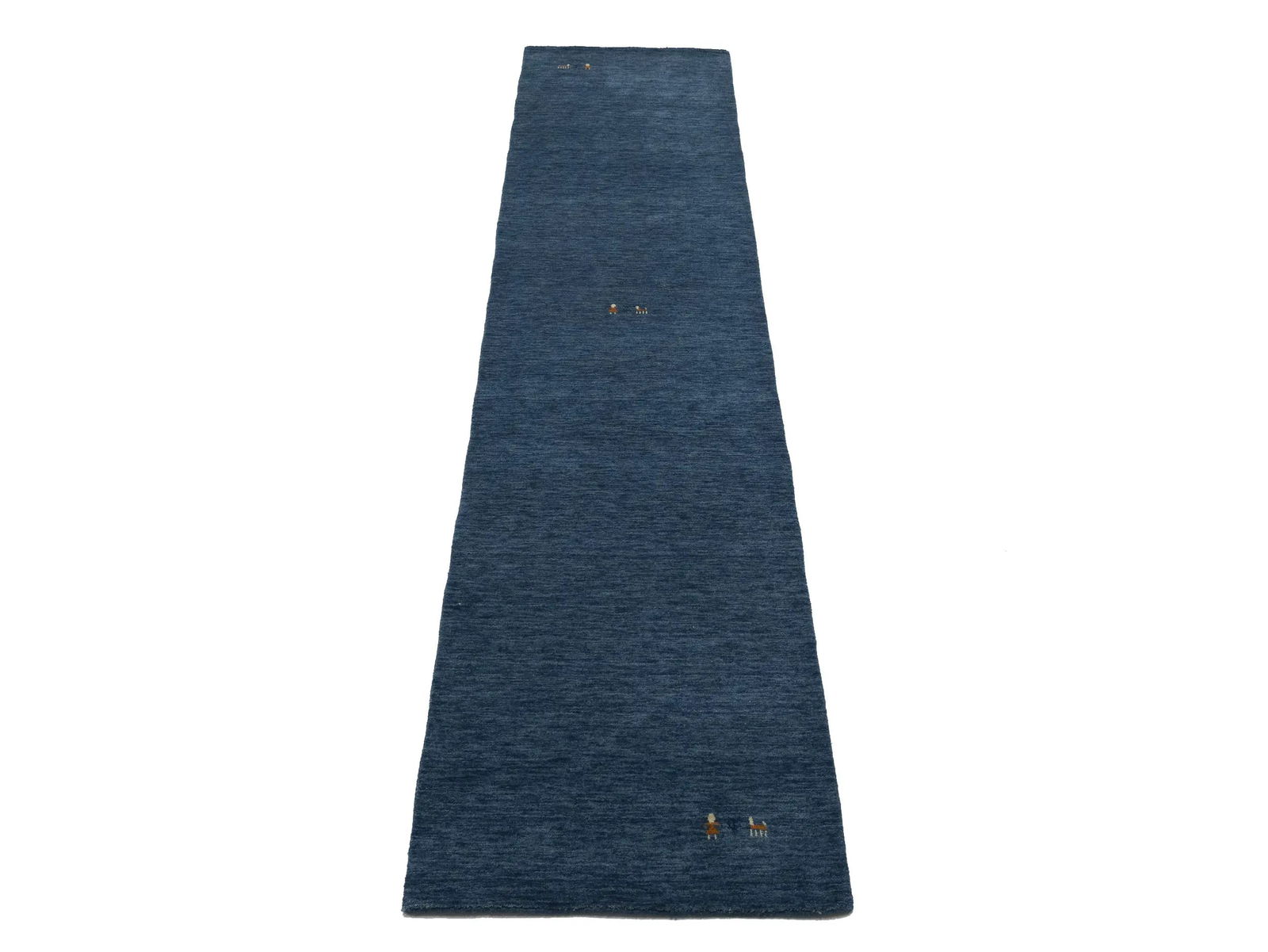 Steel Blue Tribal 3X12 Gabbeh Modern Runner Rug - 3