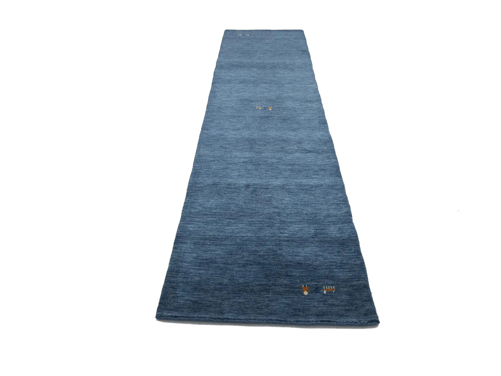 Steel Blue Tribal 3X12 Gabbeh Modern Runner Rug - 6