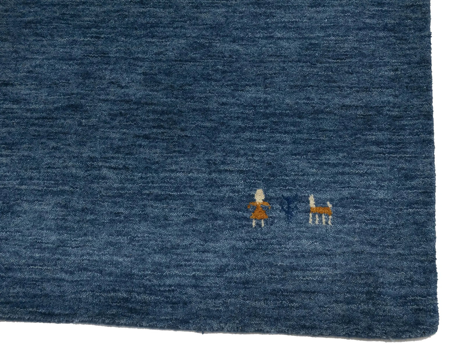 Steel Blue Tribal 3X12 Gabbeh Modern Runner Rug - 9