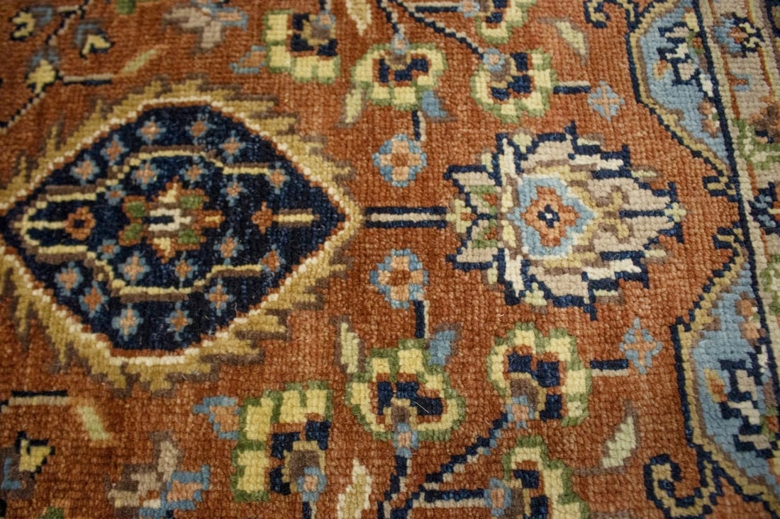 Rust Floral Sarouk 6X9 Goravan Heriz Oriental Rug - 11