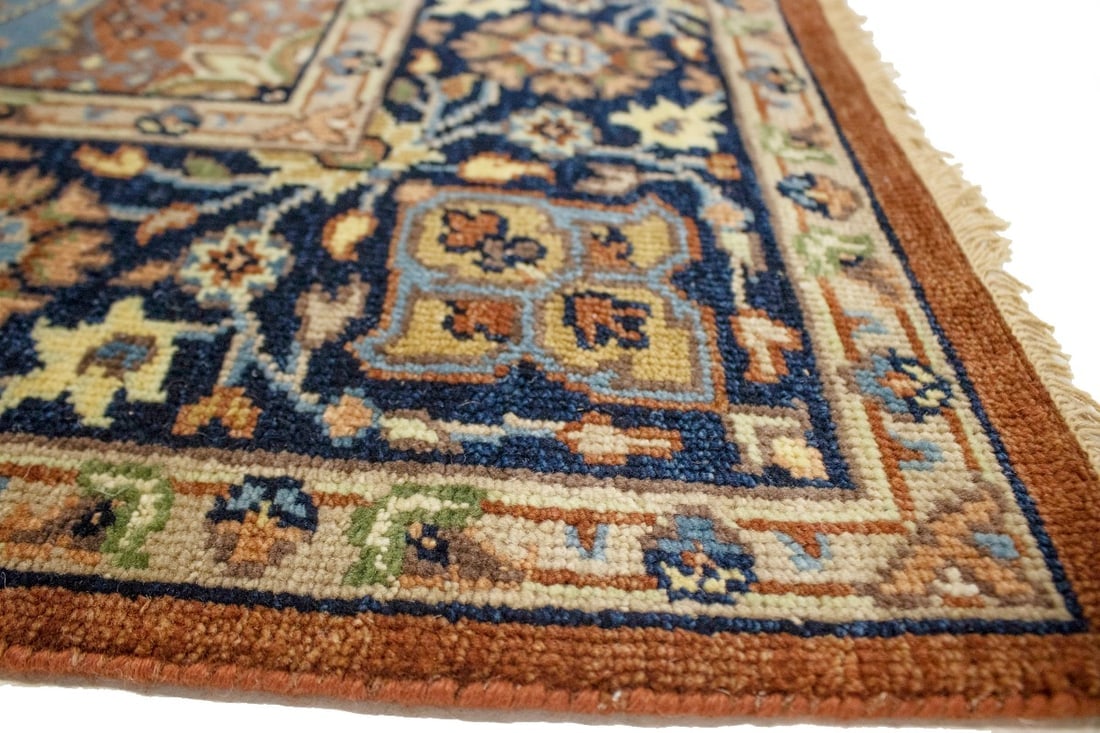 Rust Floral Sarouk 6X9 Goravan Heriz Oriental Rug - 14