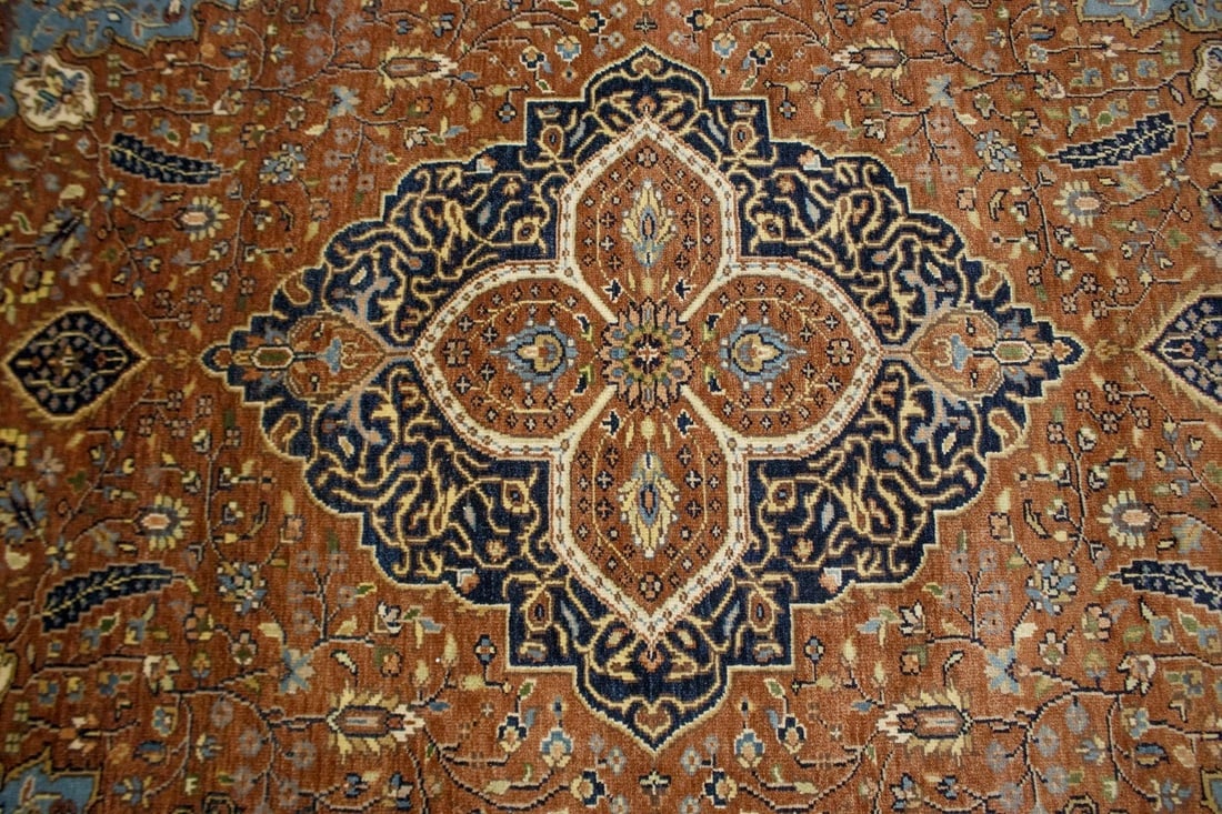 Rust Floral Sarouk 6X9 Goravan Heriz Oriental Rug - 7