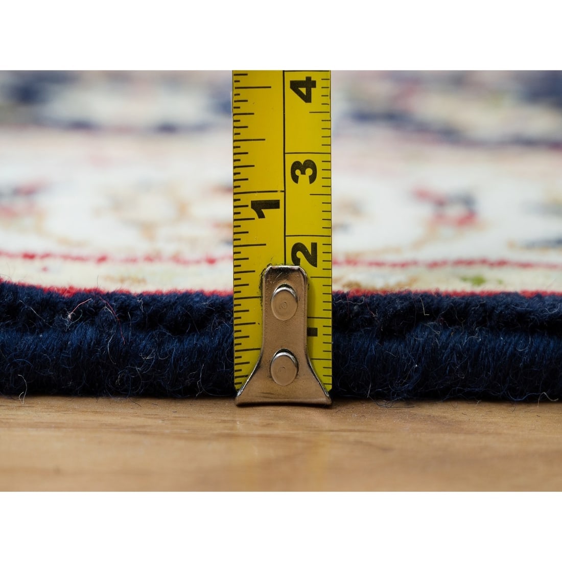 Midnight Blue, Nain Design, 250 KPSI, Wool Hand Knotted XL Runner Rug - 7