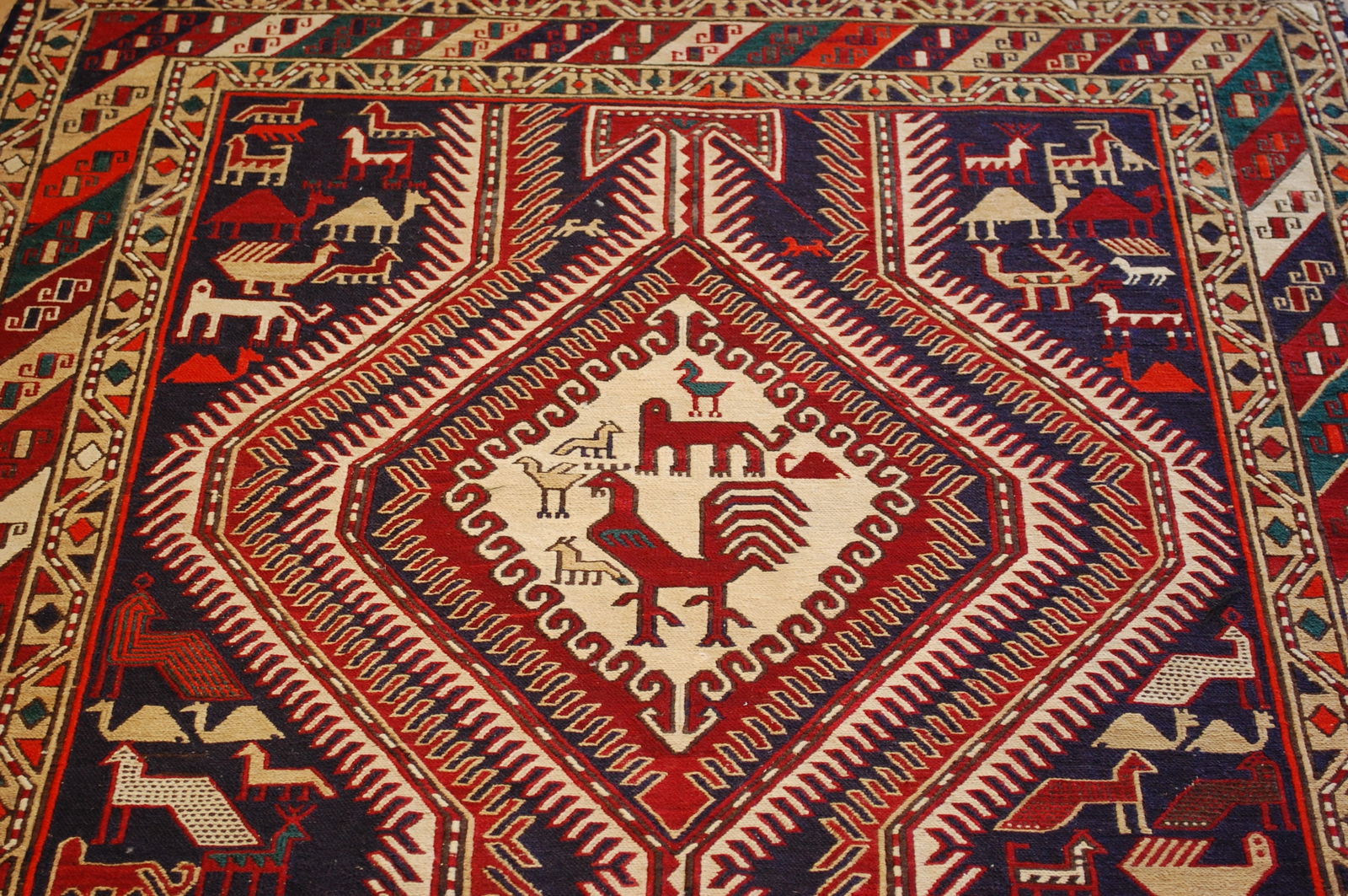 CAUCASIAN SOUMAK KILIM 4.3x9.5 - 4