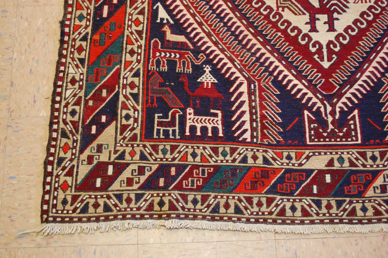 CAUCASIAN SOUMAK KILIM 4.3x9.5 - 5