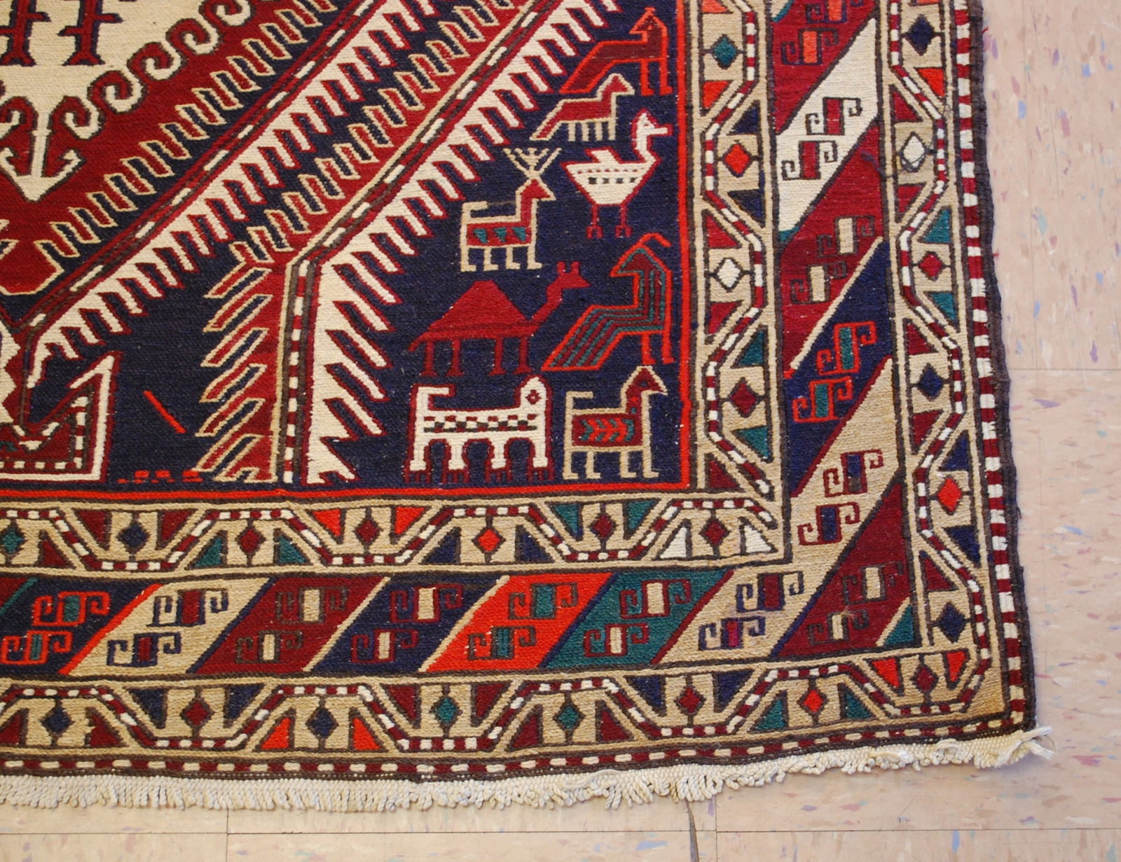 CAUCASIAN SOUMAK KILIM 4.3x9.5 - 6