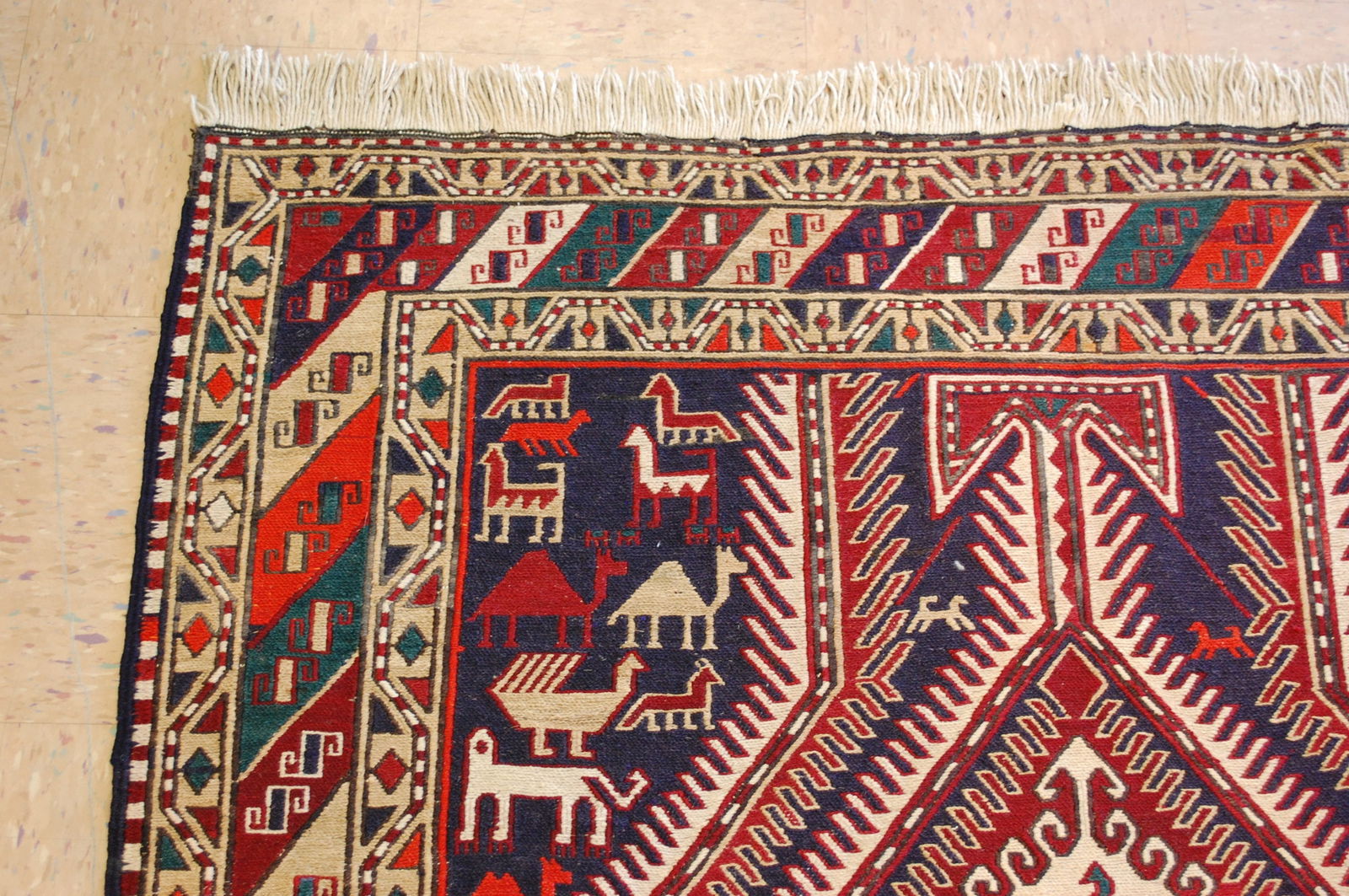 CAUCASIAN SOUMAK KILIM 4.3x9.5 - 7