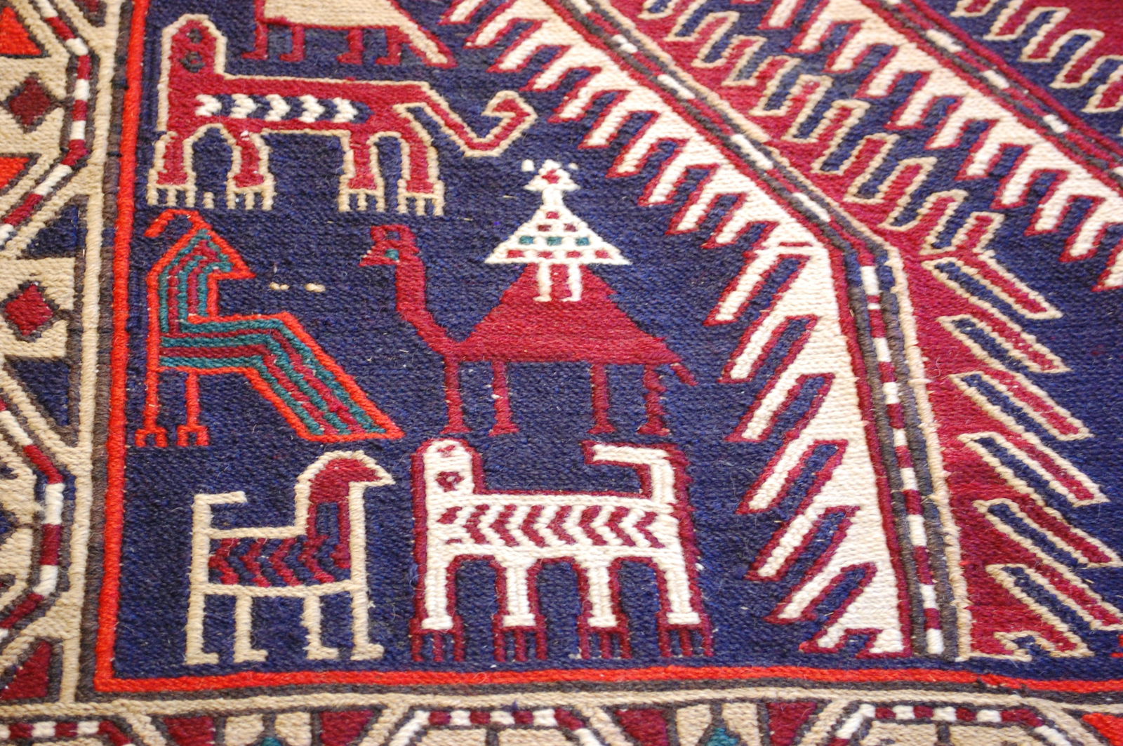 CAUCASIAN SOUMAK KILIM 4.3x9.5 - 9