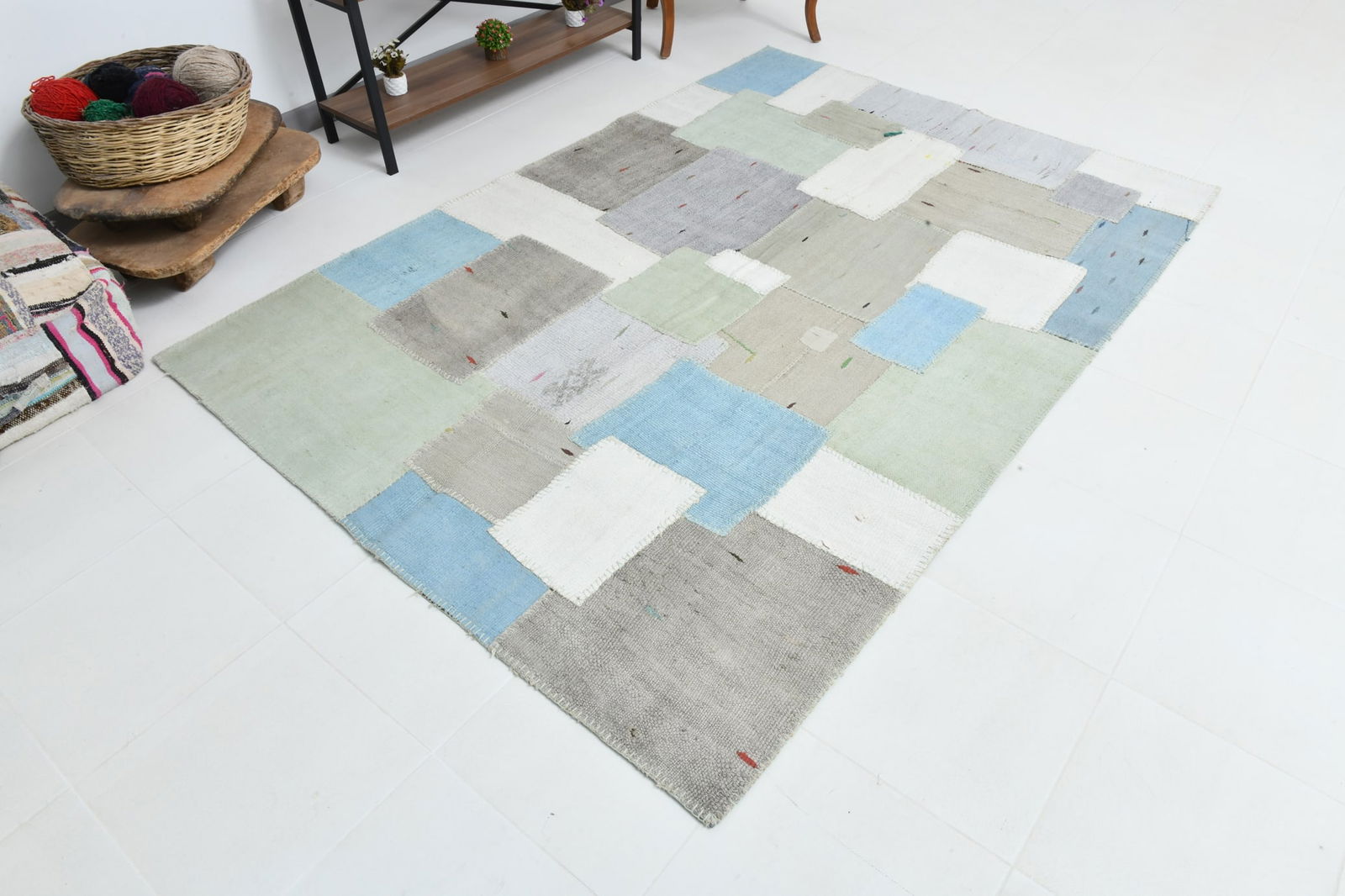 5'8'' x 8'3'' Turkish Handmade Kilim Rug - 1048 - 7