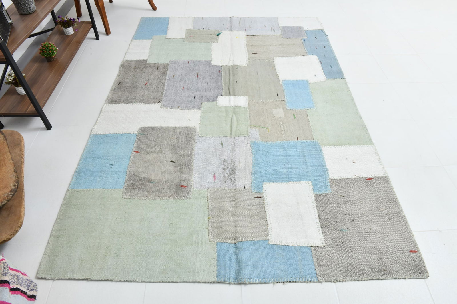 5'8'' x 8'3'' Turkish Handmade Kilim Rug - 1048 - 8