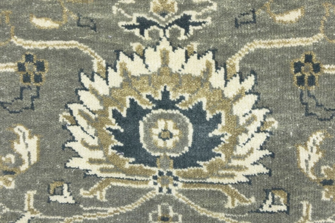 Taupe Floral Osh Chobi 4X6 Peshawar Oriental Rug - 8