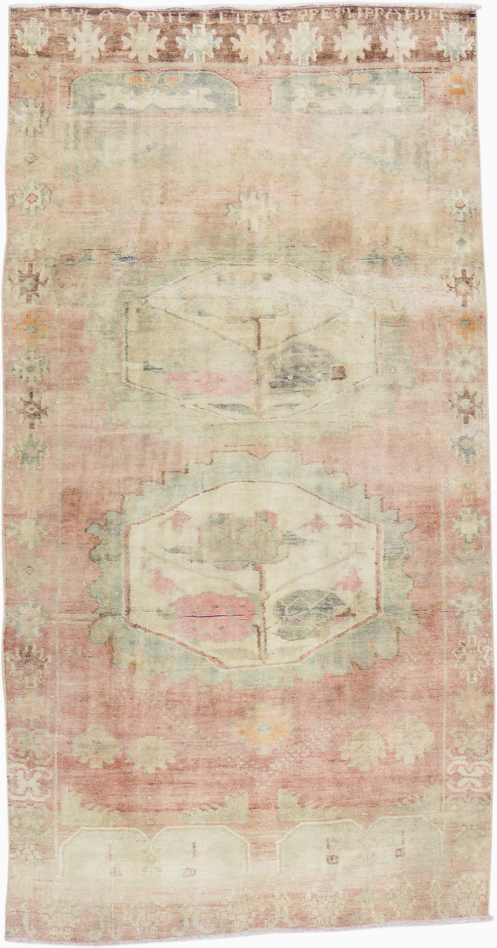 HAND KNOTTED WOOL ANATOLIAN RUG: Title:HAND KNOTTED WOOL ANATOLIAN RUGDimensions:5'4X10'1Age:VINTAGEOrigin:TURKISH Reserve: $2,500.00 Shipping:Domestic: Shipping rates are determined by destinationInternational: