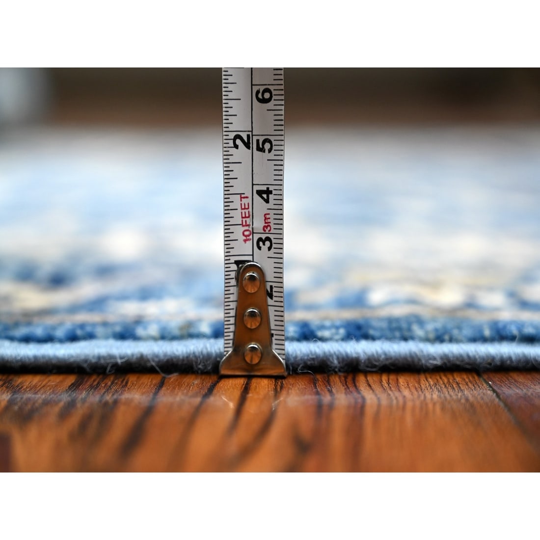 Ceruleau Blue Heris All Over Design Wool Hand Knotted Oriental Rug - 5