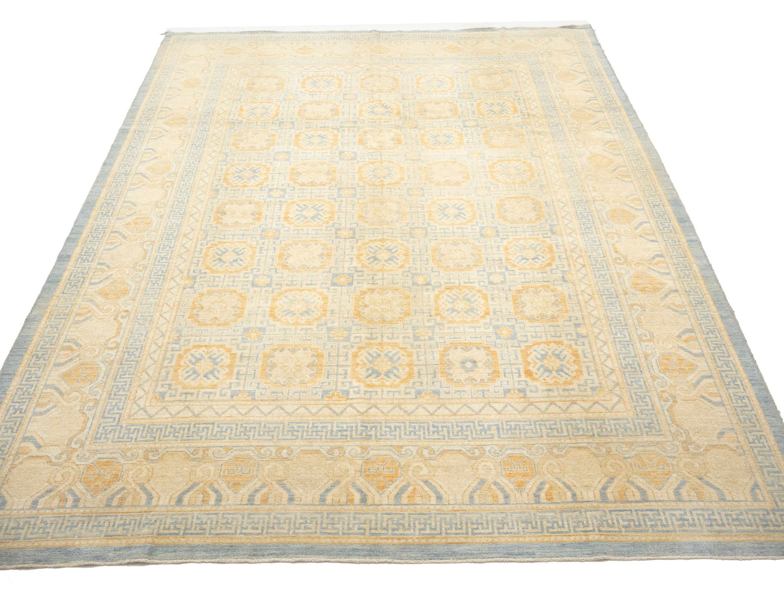 Blue-gray Tribal Kutan 9X12 Pakistan Oriental Rug - 2