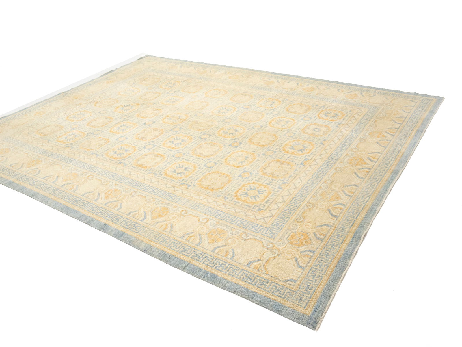 Blue-gray Tribal Kutan 9X12 Pakistan Oriental Rug - 3