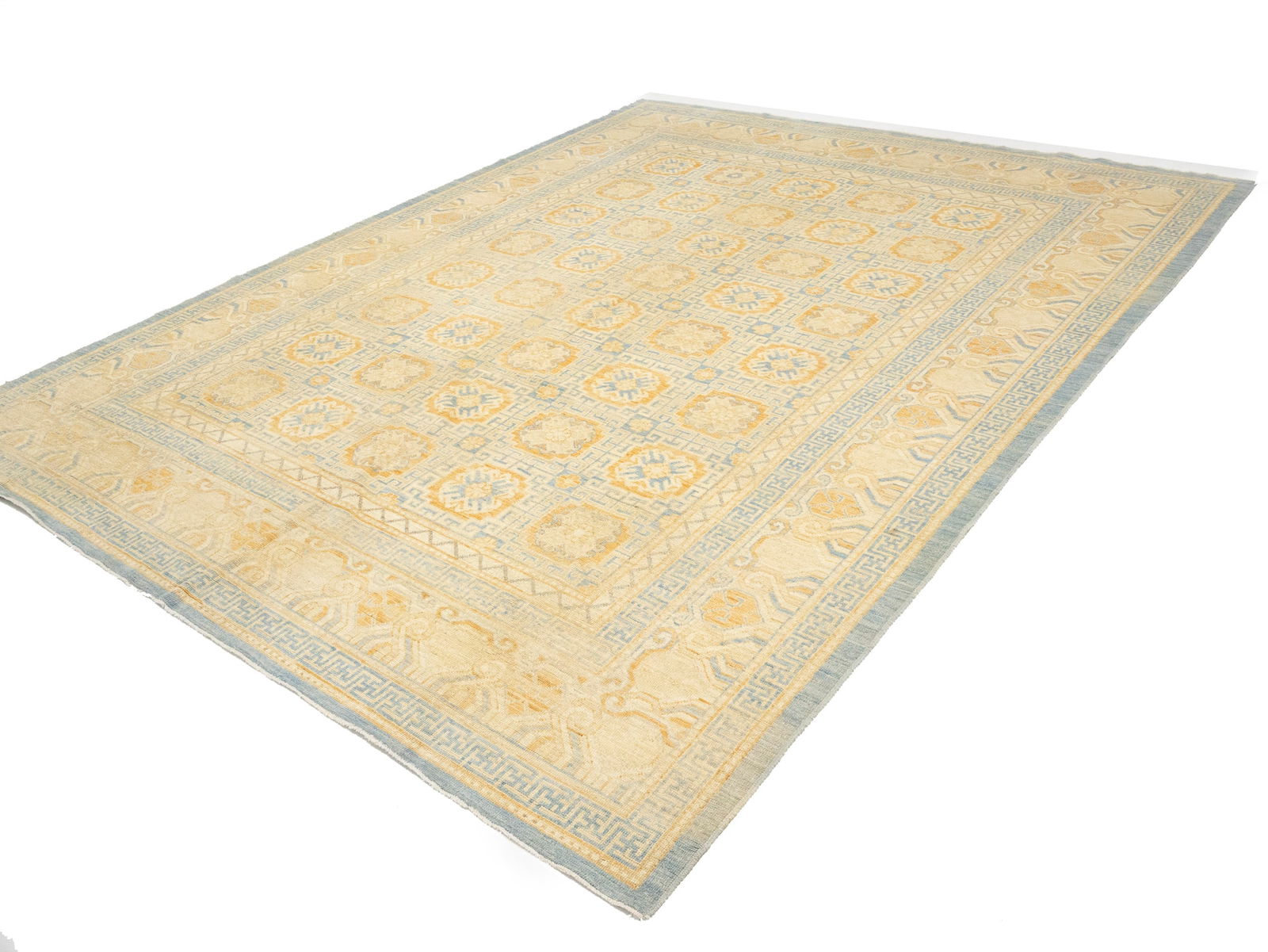 Blue-gray Tribal Kutan 9X12 Pakistan Oriental Rug - 4