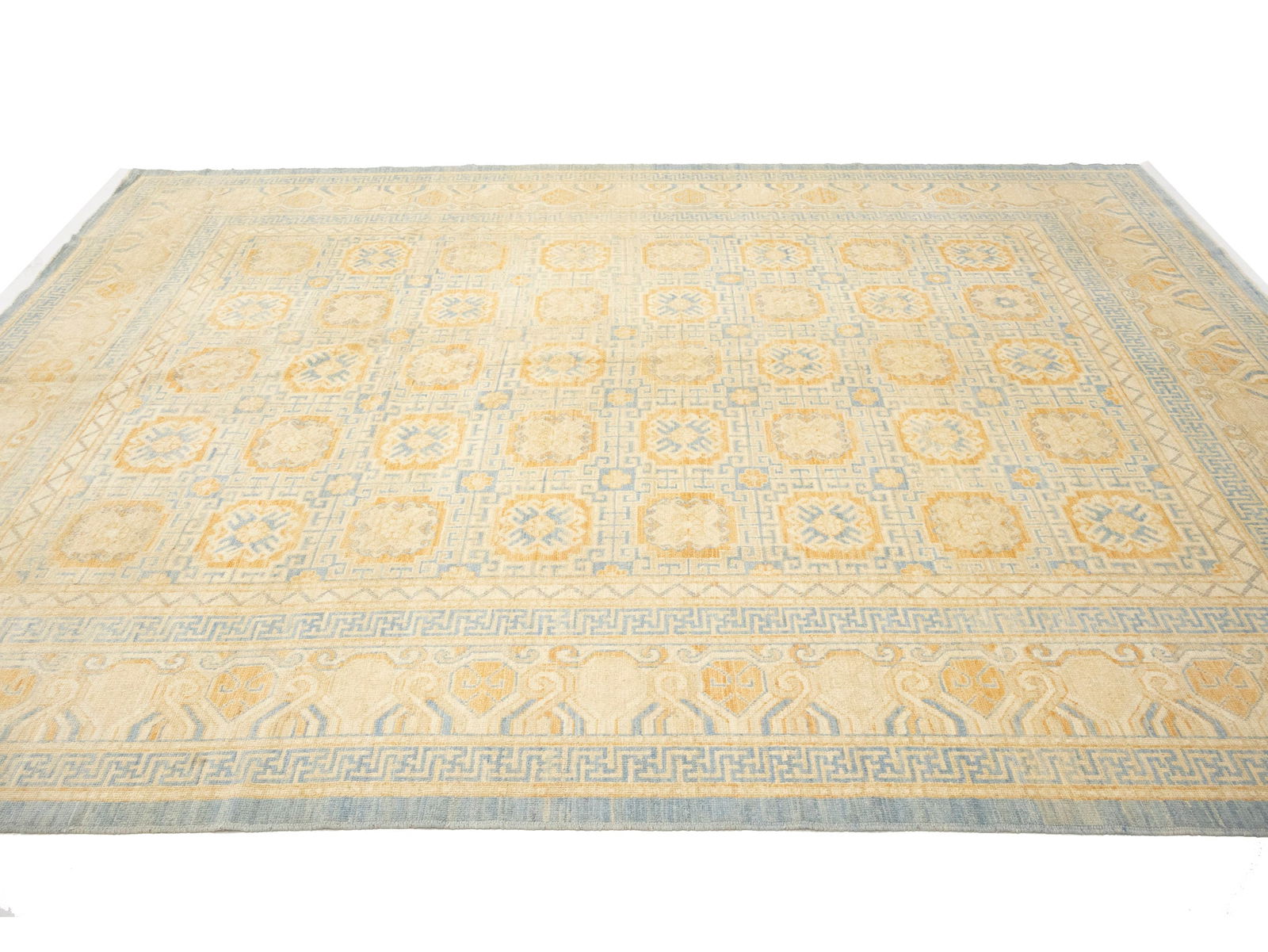 Blue-gray Tribal Kutan 9X12 Pakistan Oriental Rug - 5
